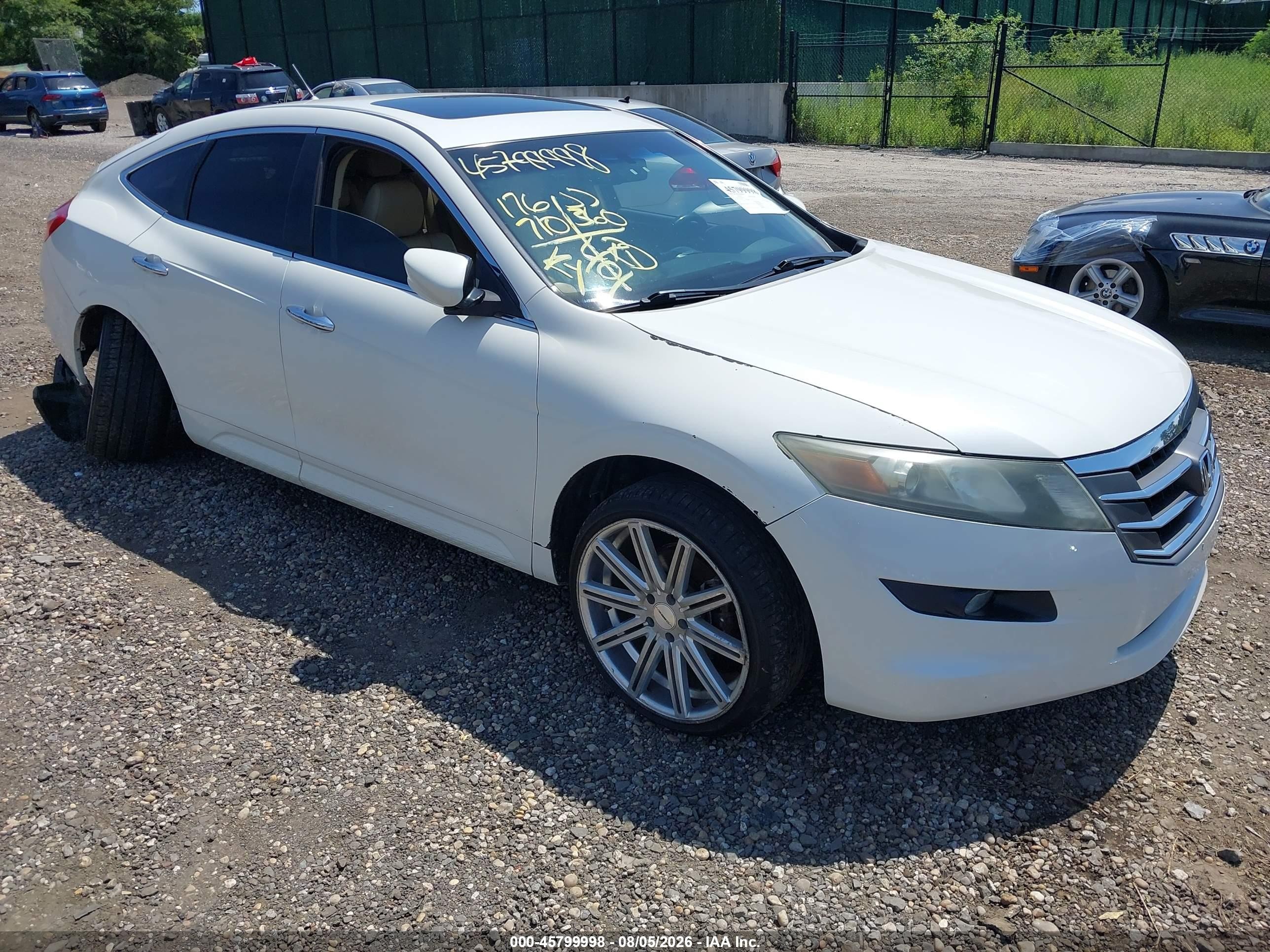 2012 Honda Crosstour Ex-l White vin: 5J6TF2H52CL000666