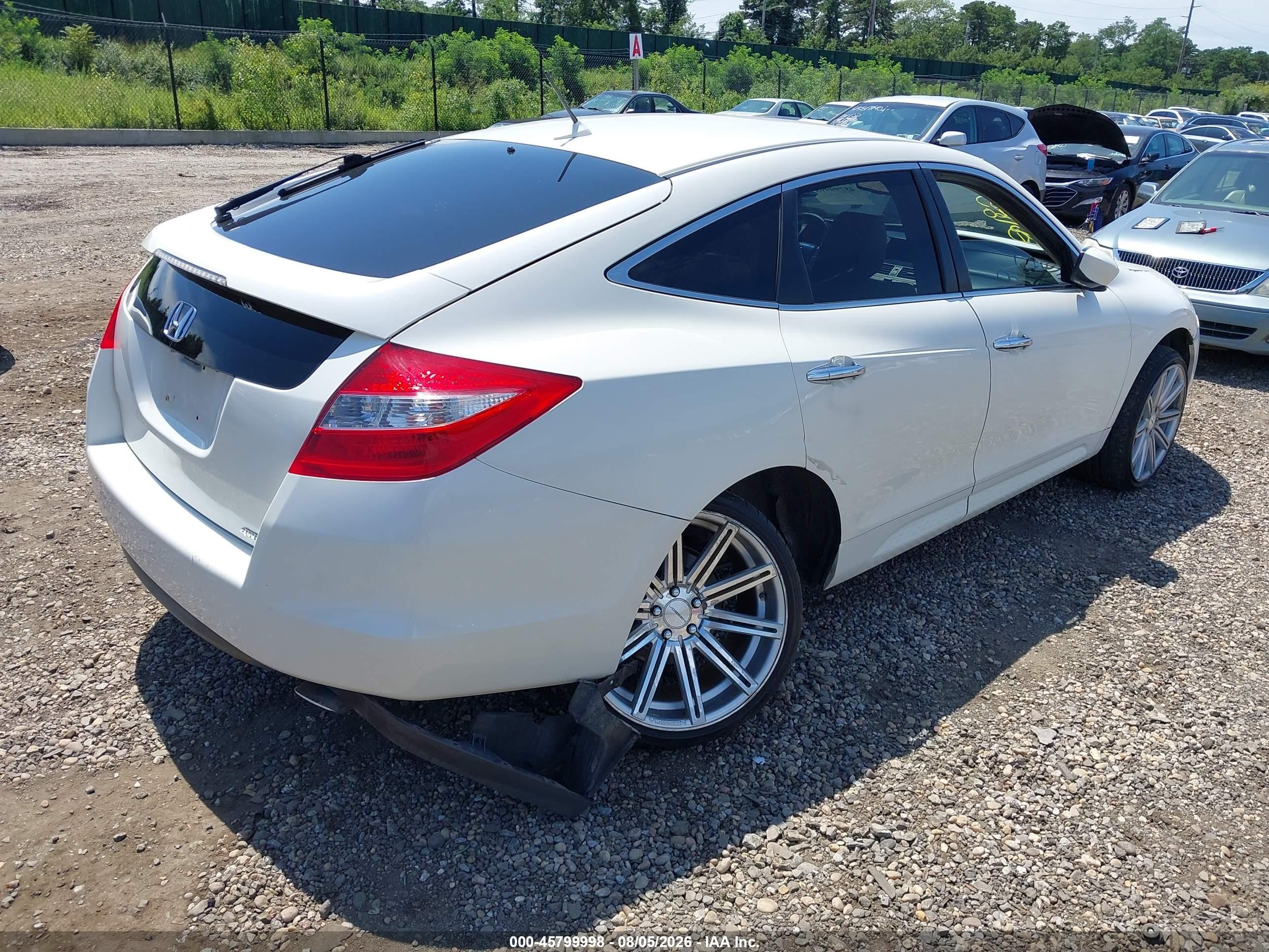 2012 Honda Crosstour Ex-l White vin: 5J6TF2H52CL000666