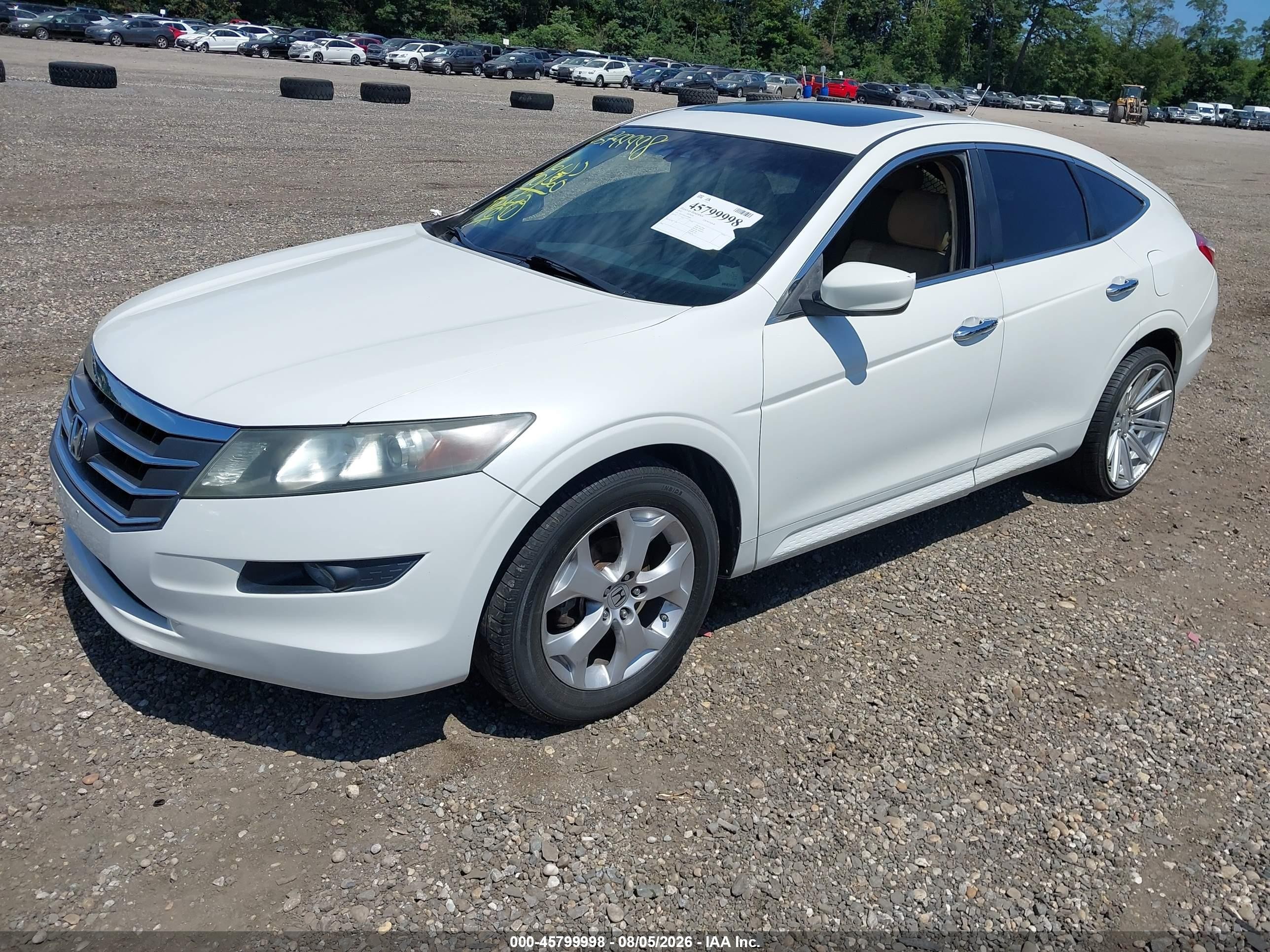 2012 Honda Crosstour Ex-l White vin: 5J6TF2H52CL000666