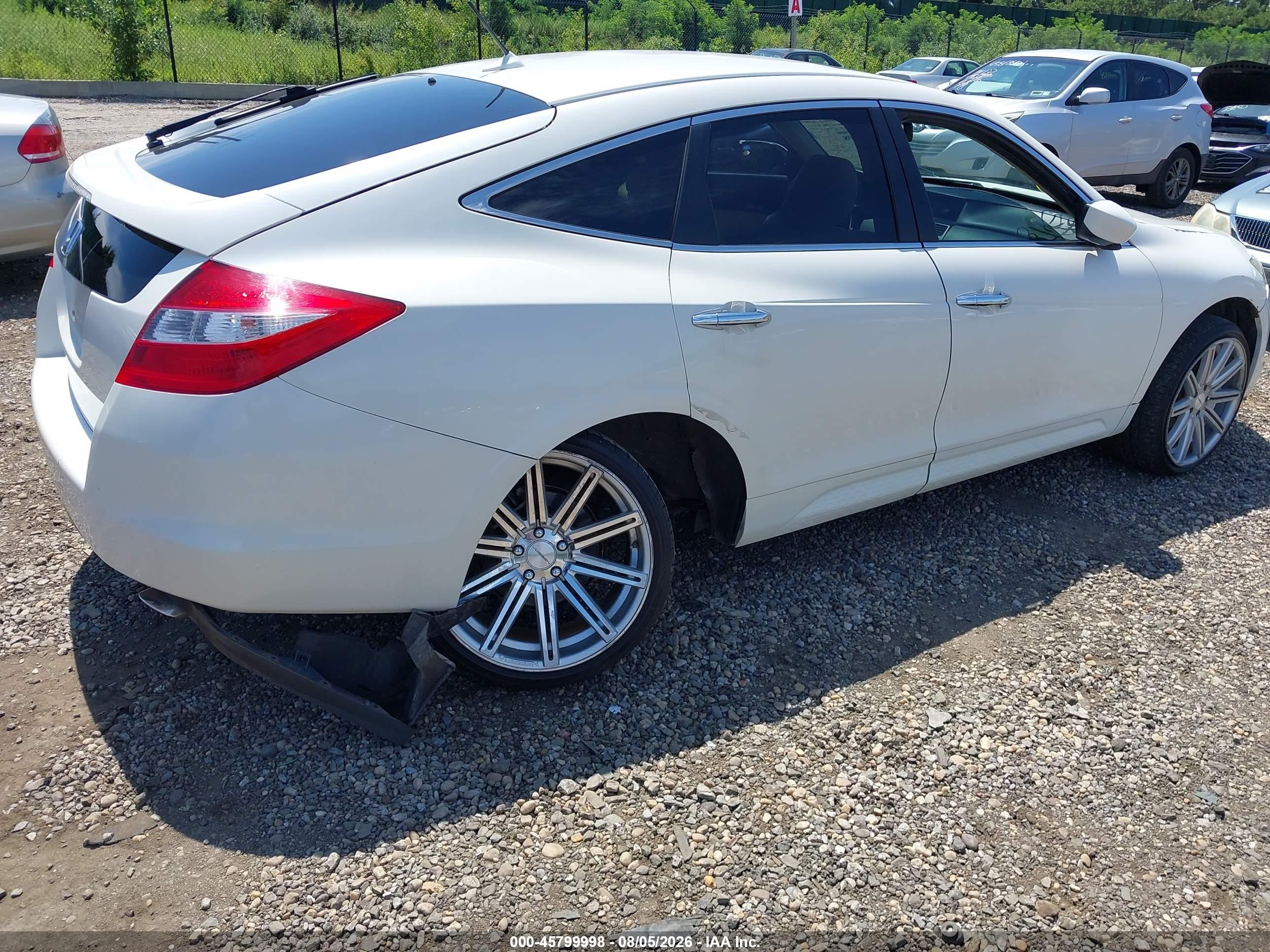 2012 Honda Crosstour Ex-l White vin: 5J6TF2H52CL000666