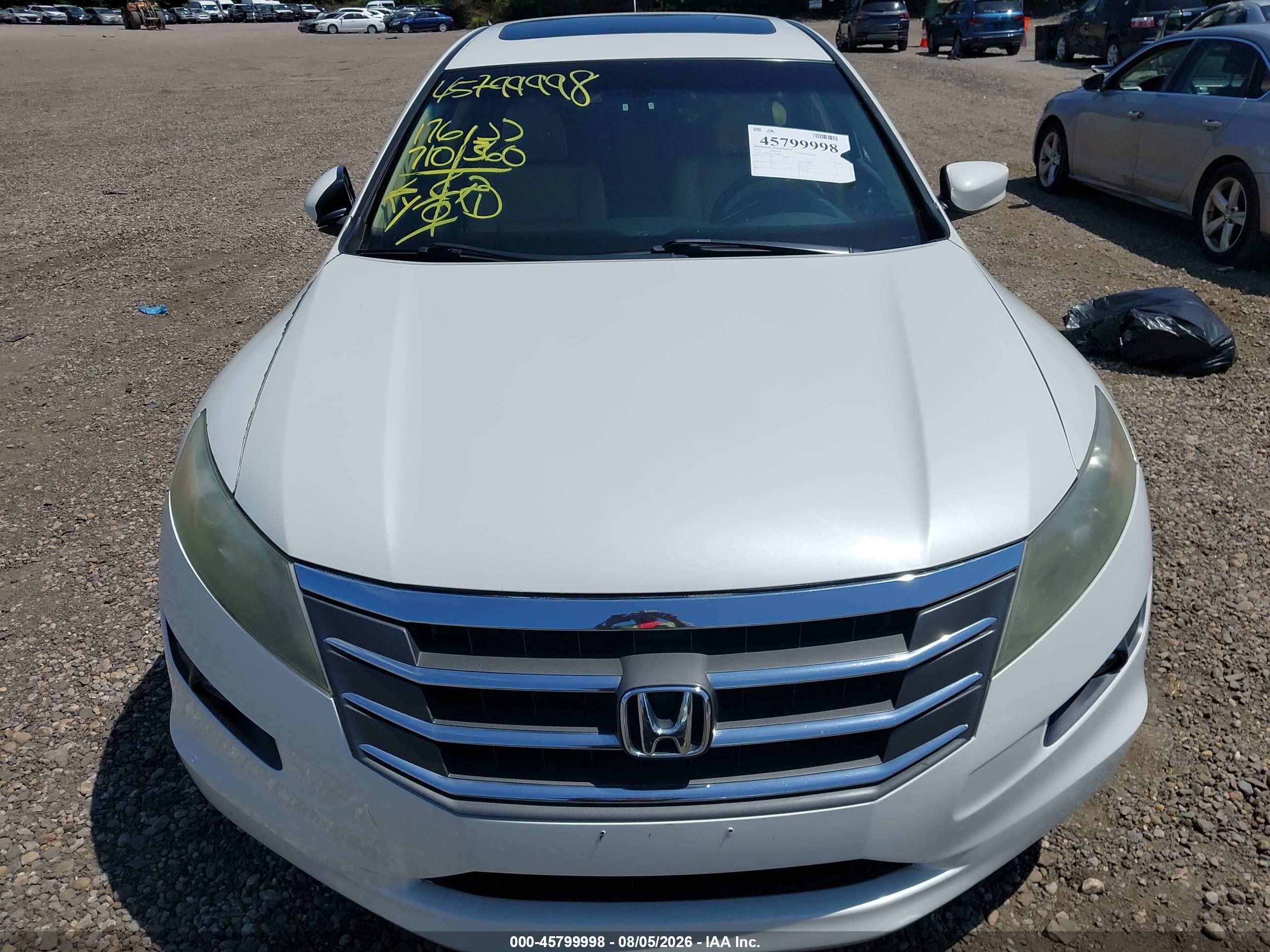 2012 Honda Crosstour Ex-l White vin: 5J6TF2H52CL000666