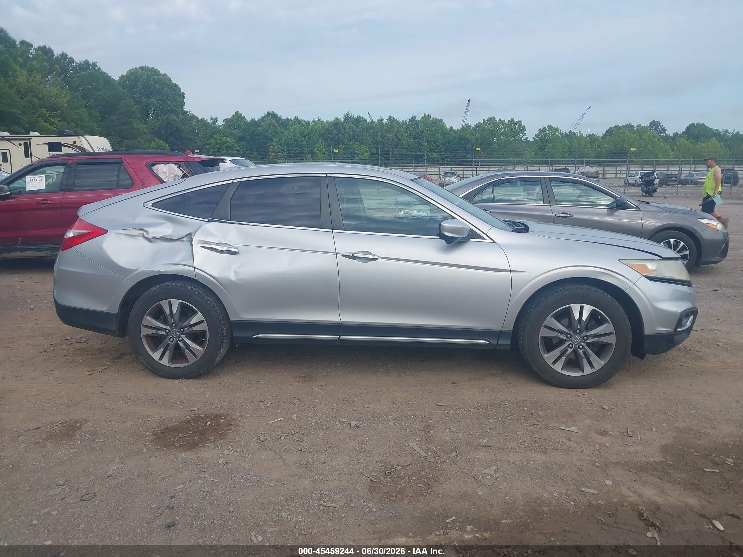 2013 Honda Crosstour Ex-l V6 Silver vin: 5J6TF2H52DL000586
