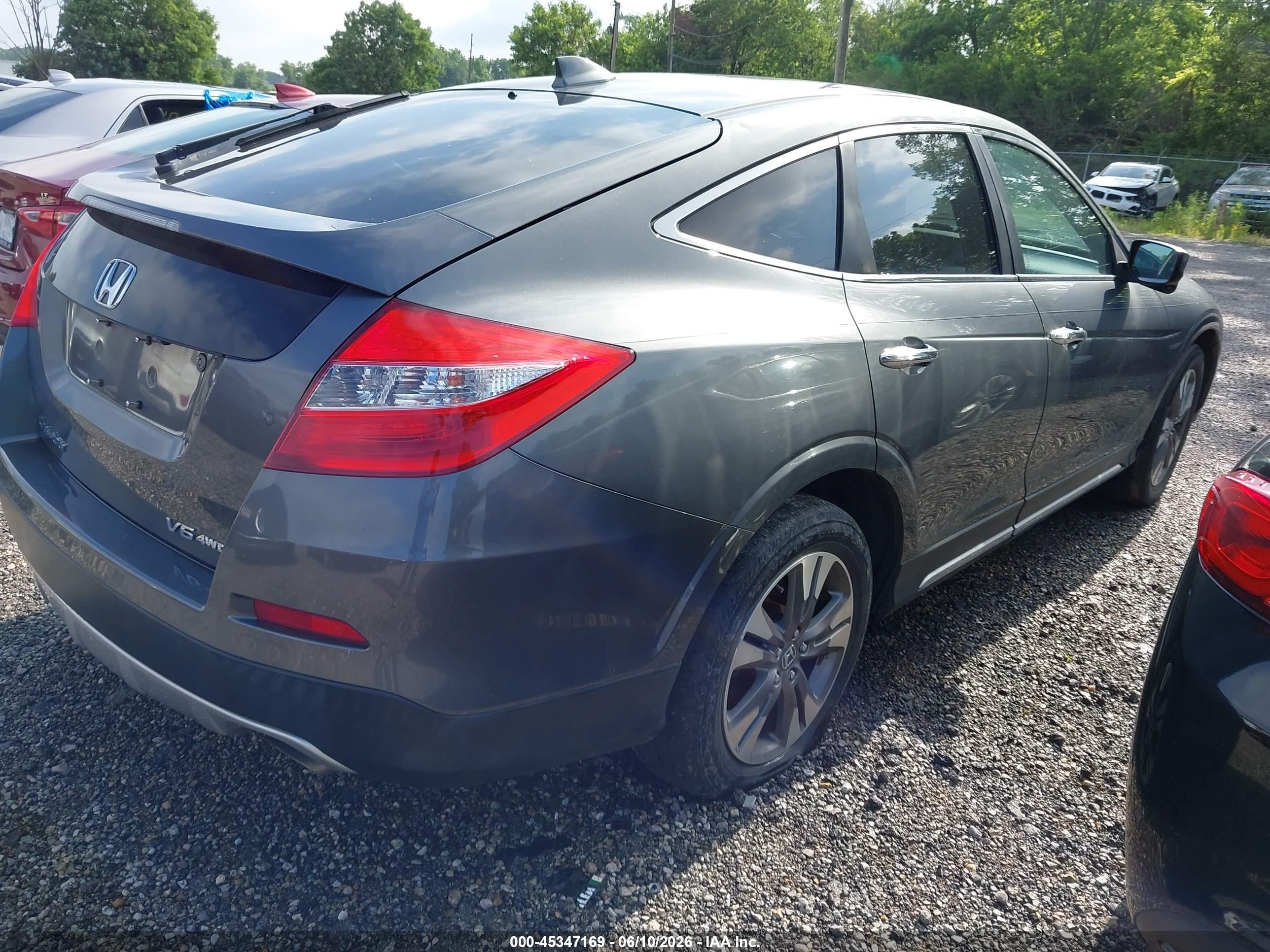 2014 Honda Crosstour Ex-l V6 Gray vin: 5J6TF2H52EL000055