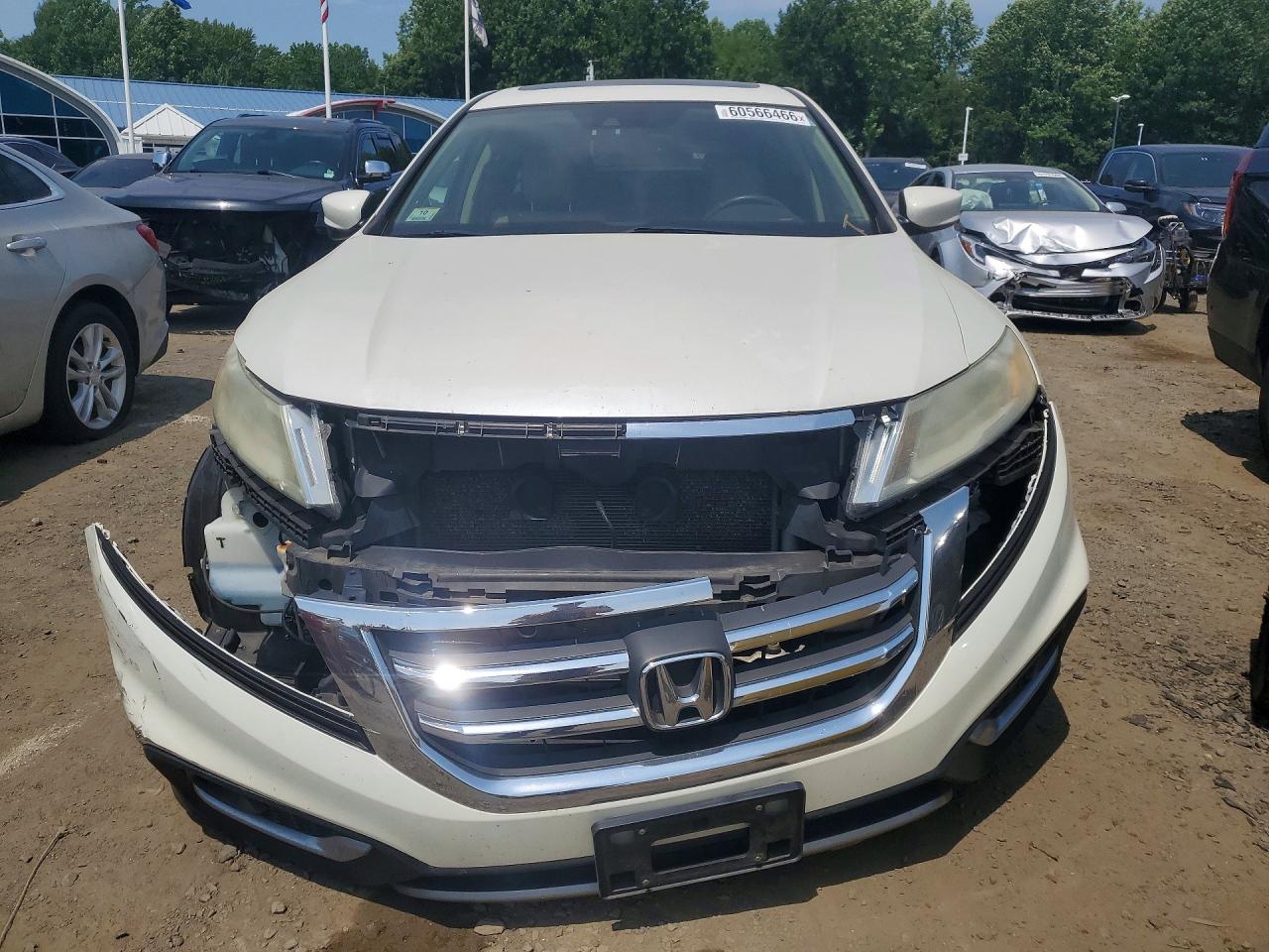 2014 Honda Crosstour Exl White vin: 5J6TF2H52EL001769