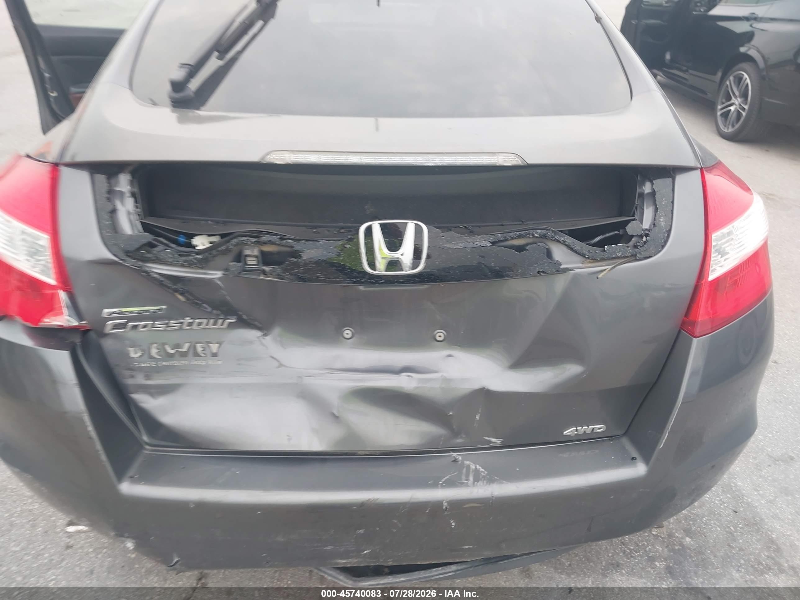 2010 Honda Accord Crosstour Ex-l Gray vin: 5J6TF2H53AL001659