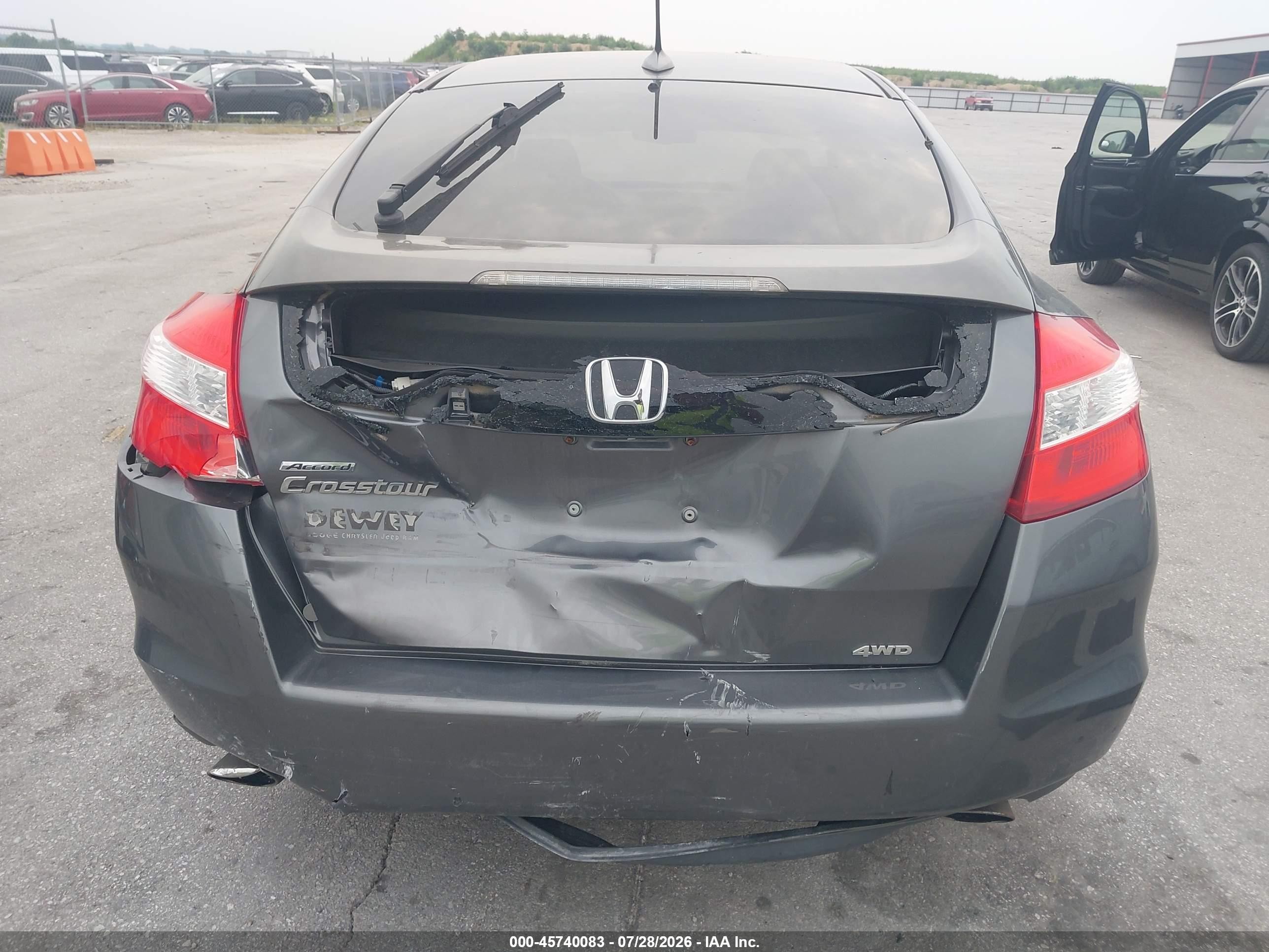 2010 Honda Accord Crosstour Ex-l Gray vin: 5J6TF2H53AL001659