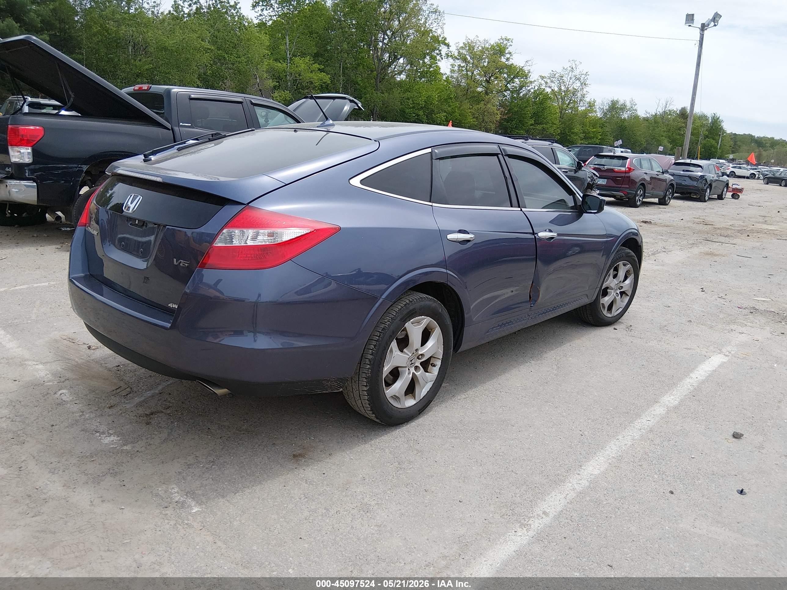 2012 Honda Crosstour Ex-l Blue vin: 5J6TF2H53CL004449