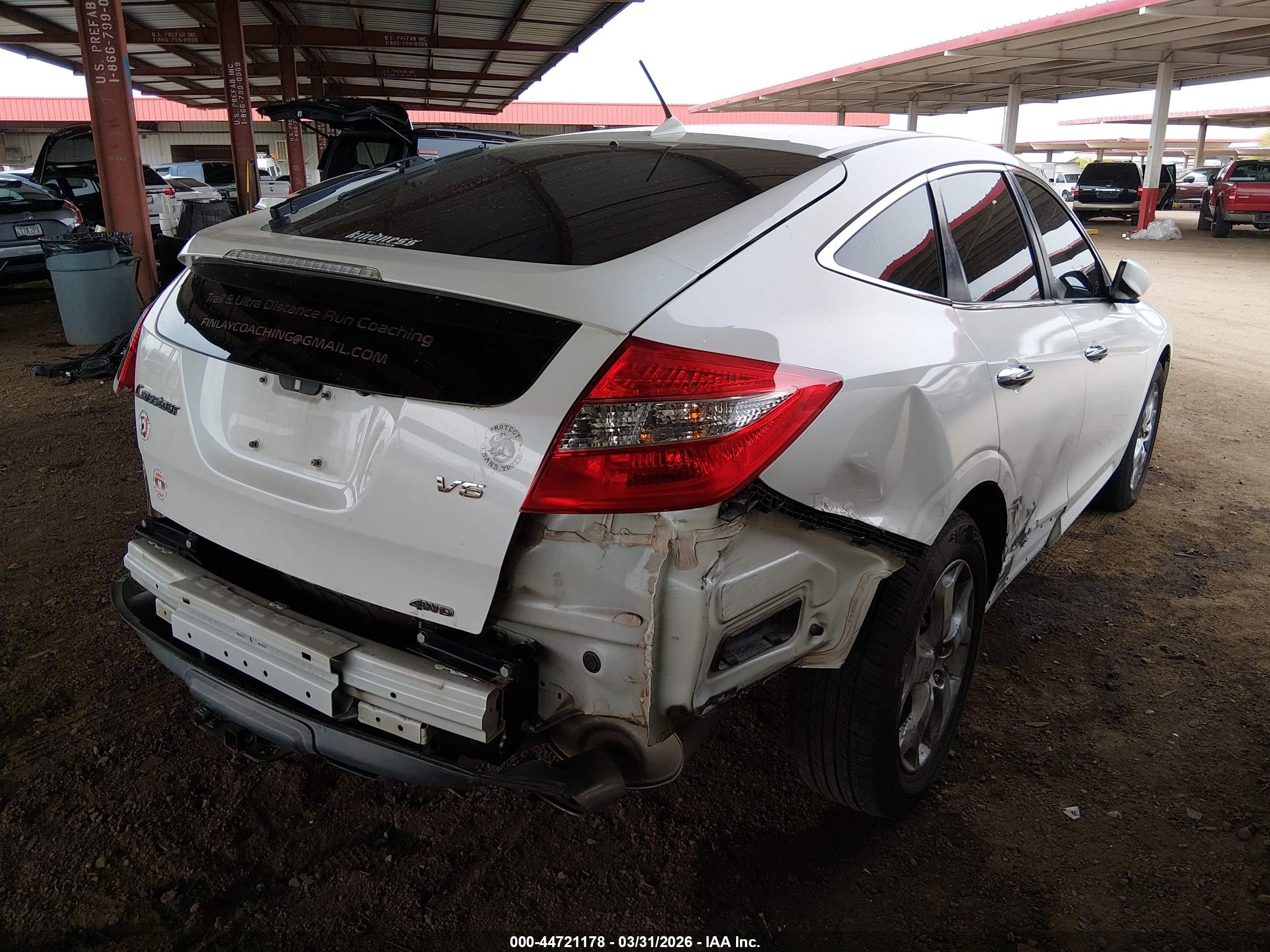 2012 Honda Crosstour Ex-l White vin: 5J6TF2H53CL010350