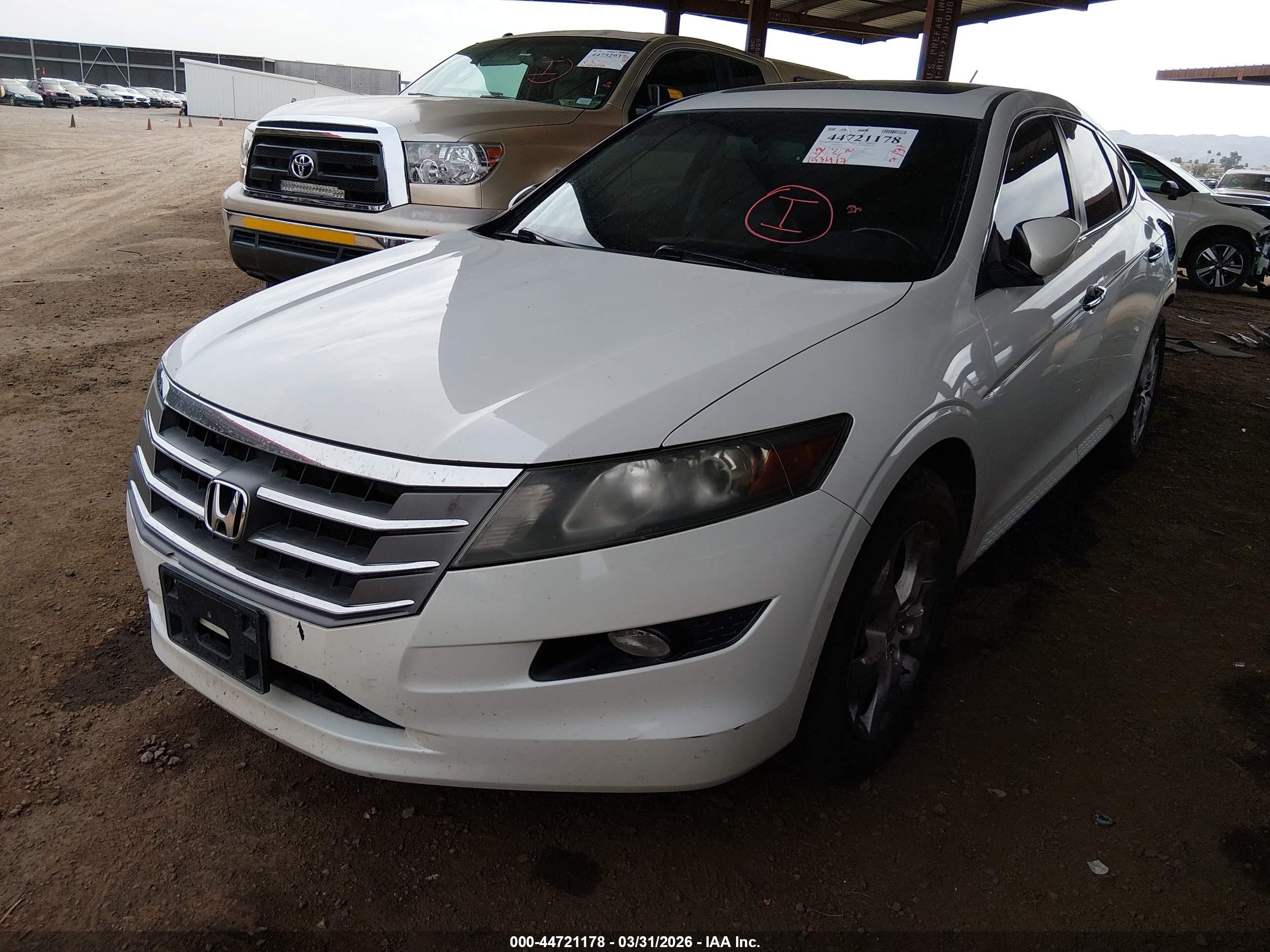 2012 Honda Crosstour Ex-l White vin: 5J6TF2H53CL010350