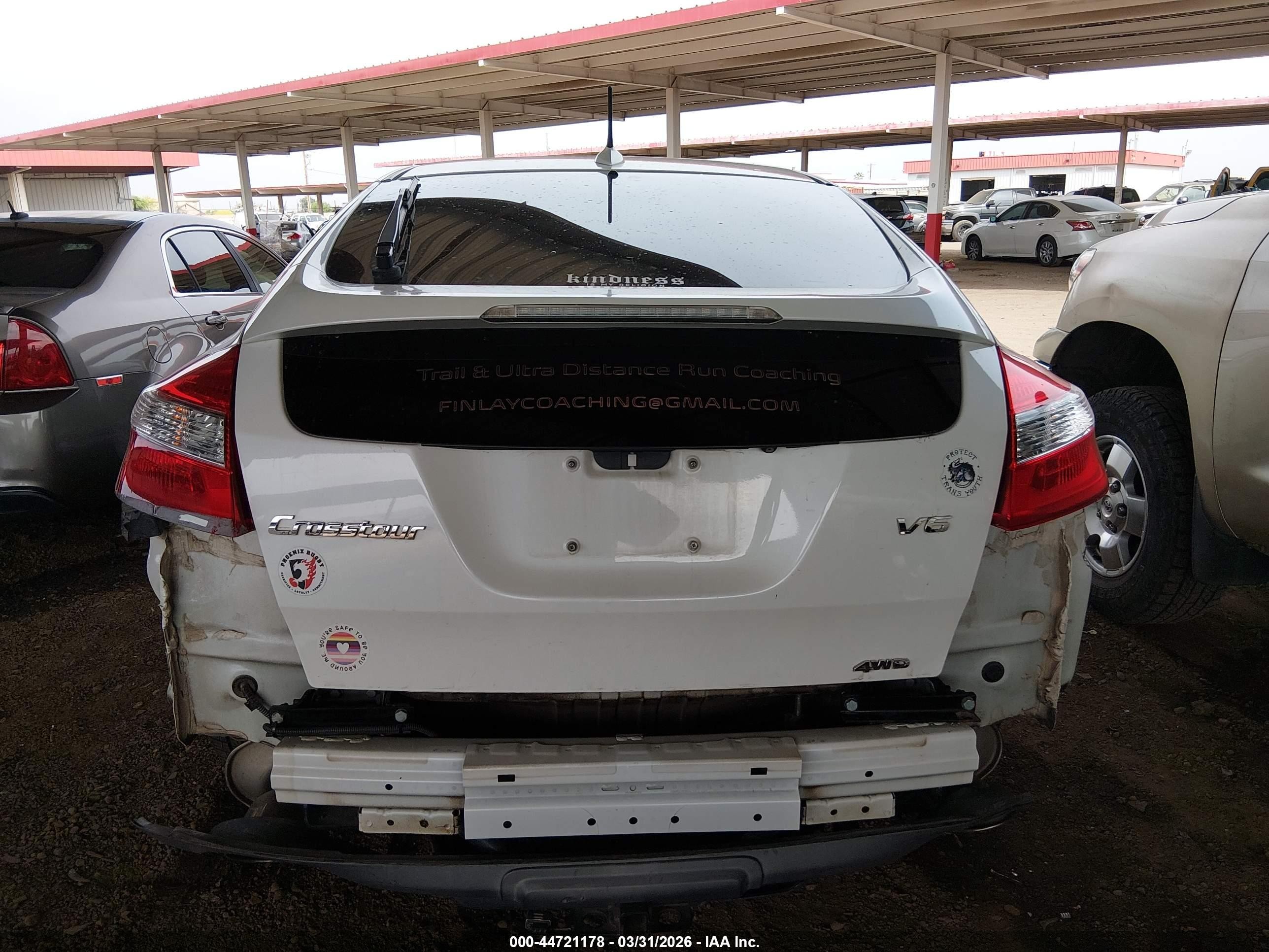2012 Honda Crosstour Ex-l White vin: 5J6TF2H53CL010350
