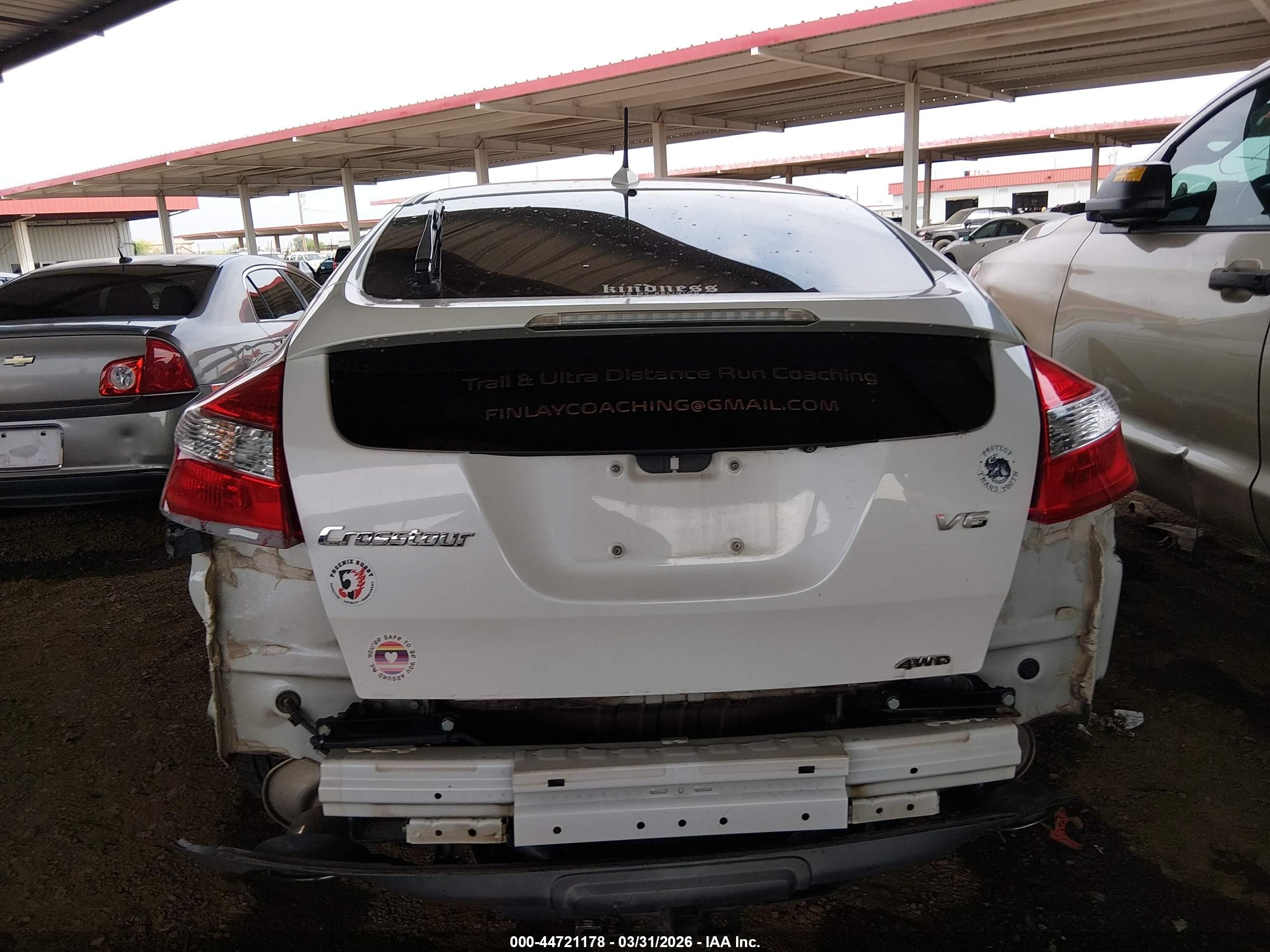 2012 Honda Crosstour Ex-l White vin: 5J6TF2H53CL010350