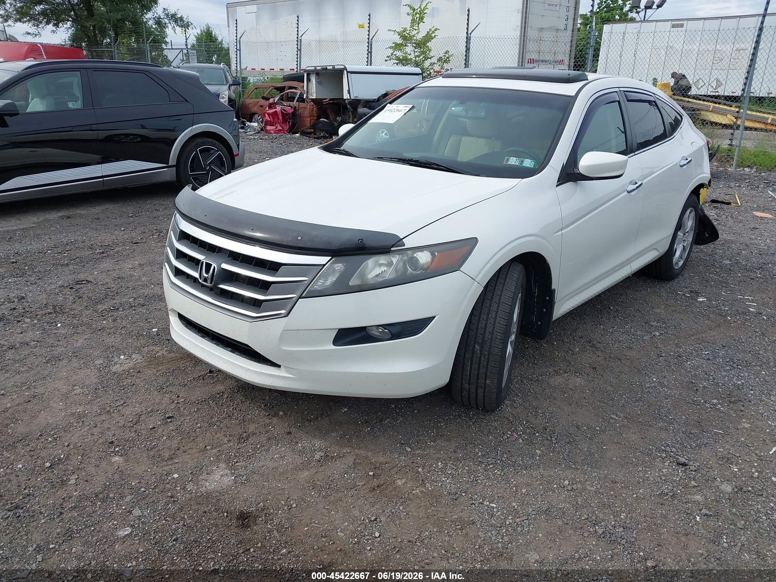 2012 Honda Crosstour Ex-l White vin: 5J6TF2H53CL011904