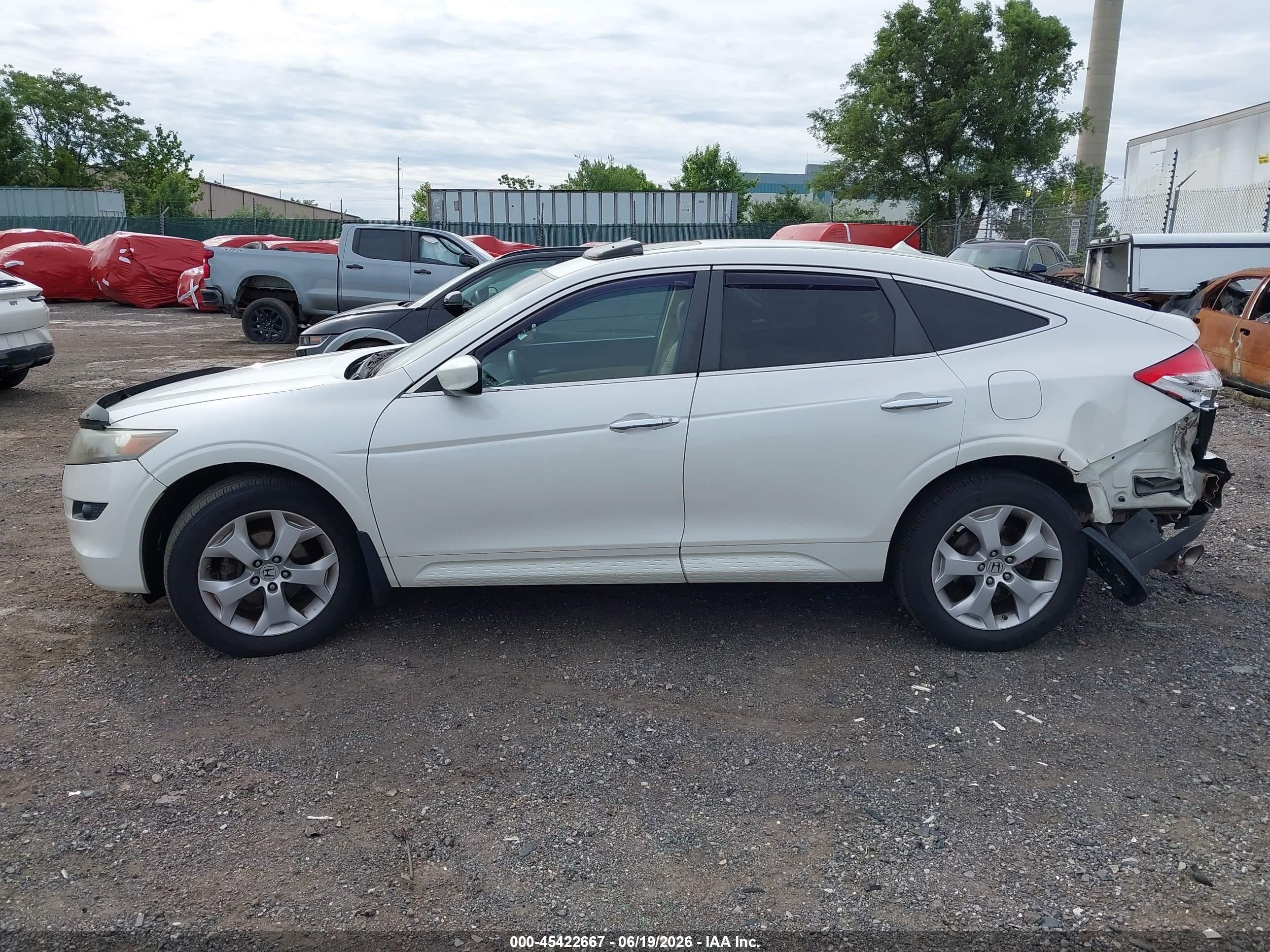 2012 Honda Crosstour Ex-l White vin: 5J6TF2H53CL011904