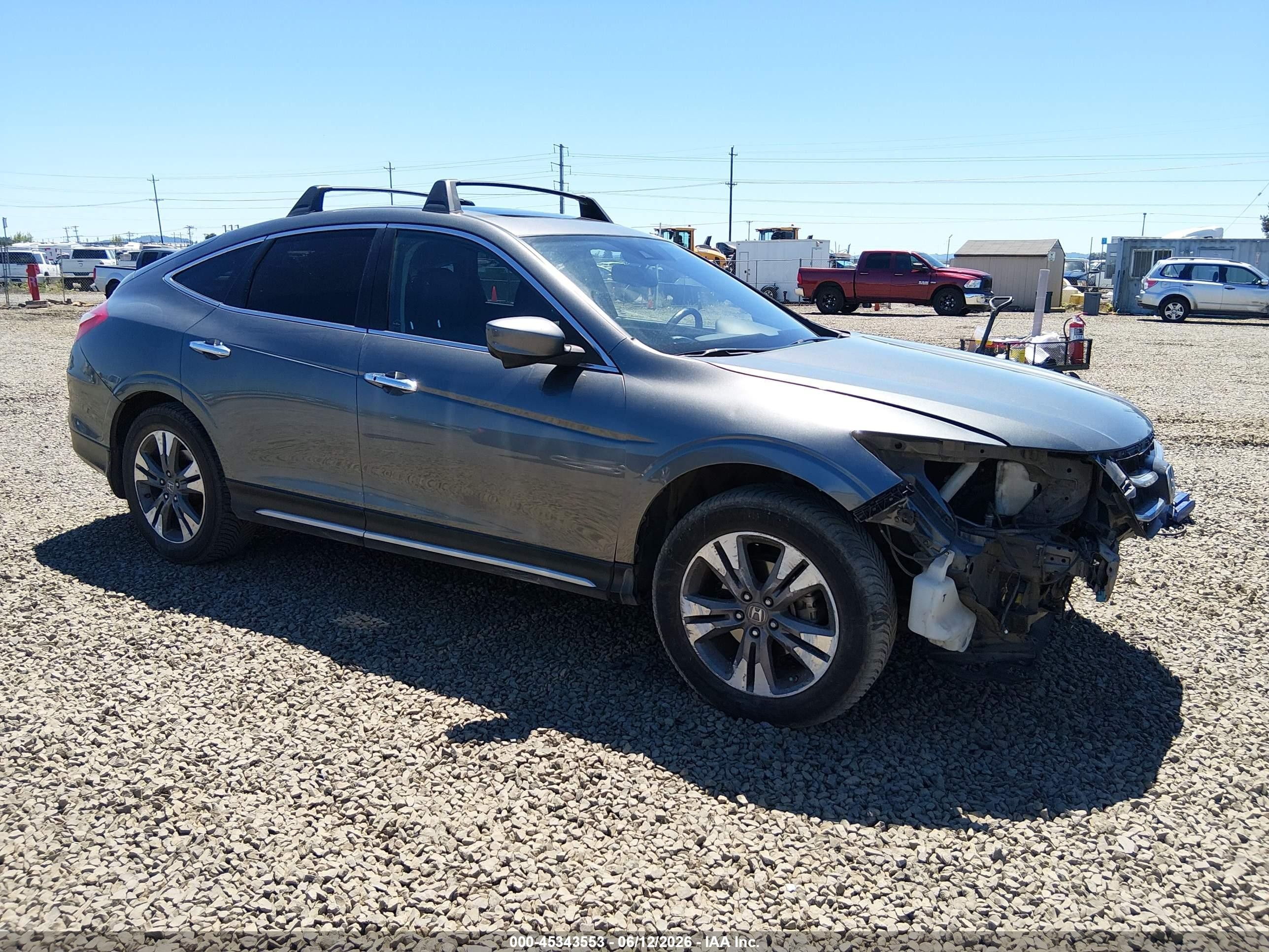 2014 Honda Crosstour Ex-l V6 Gray vin: 5J6TF2H53EL001750