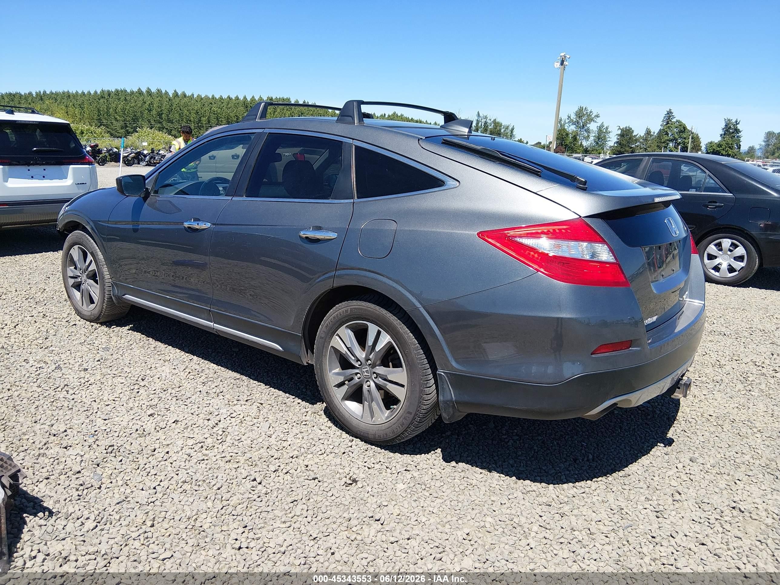 2014 Honda Crosstour Ex-l V6 Gray vin: 5J6TF2H53EL001750