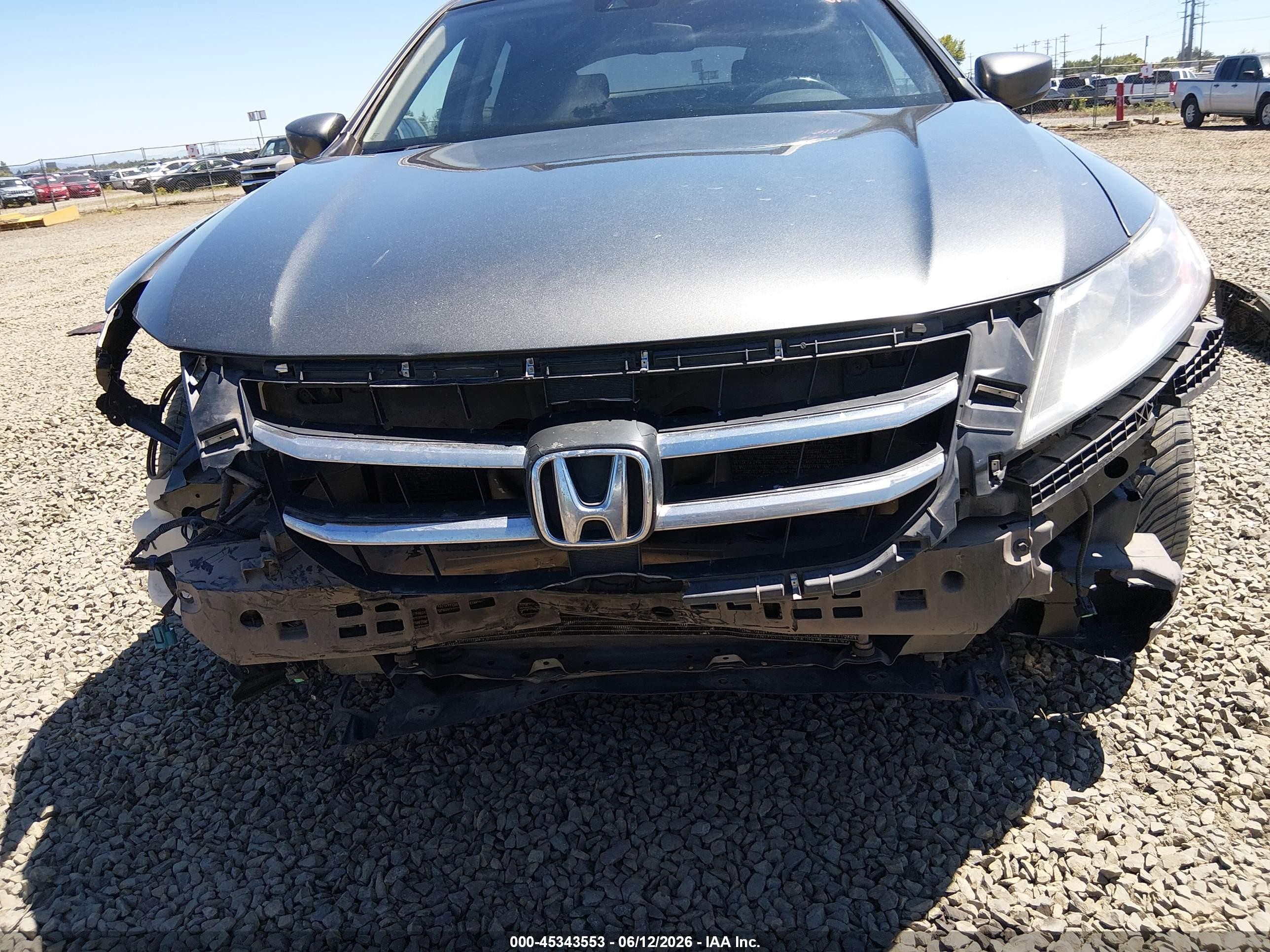 2014 Honda Crosstour Ex-l V6 Gray vin: 5J6TF2H53EL001750