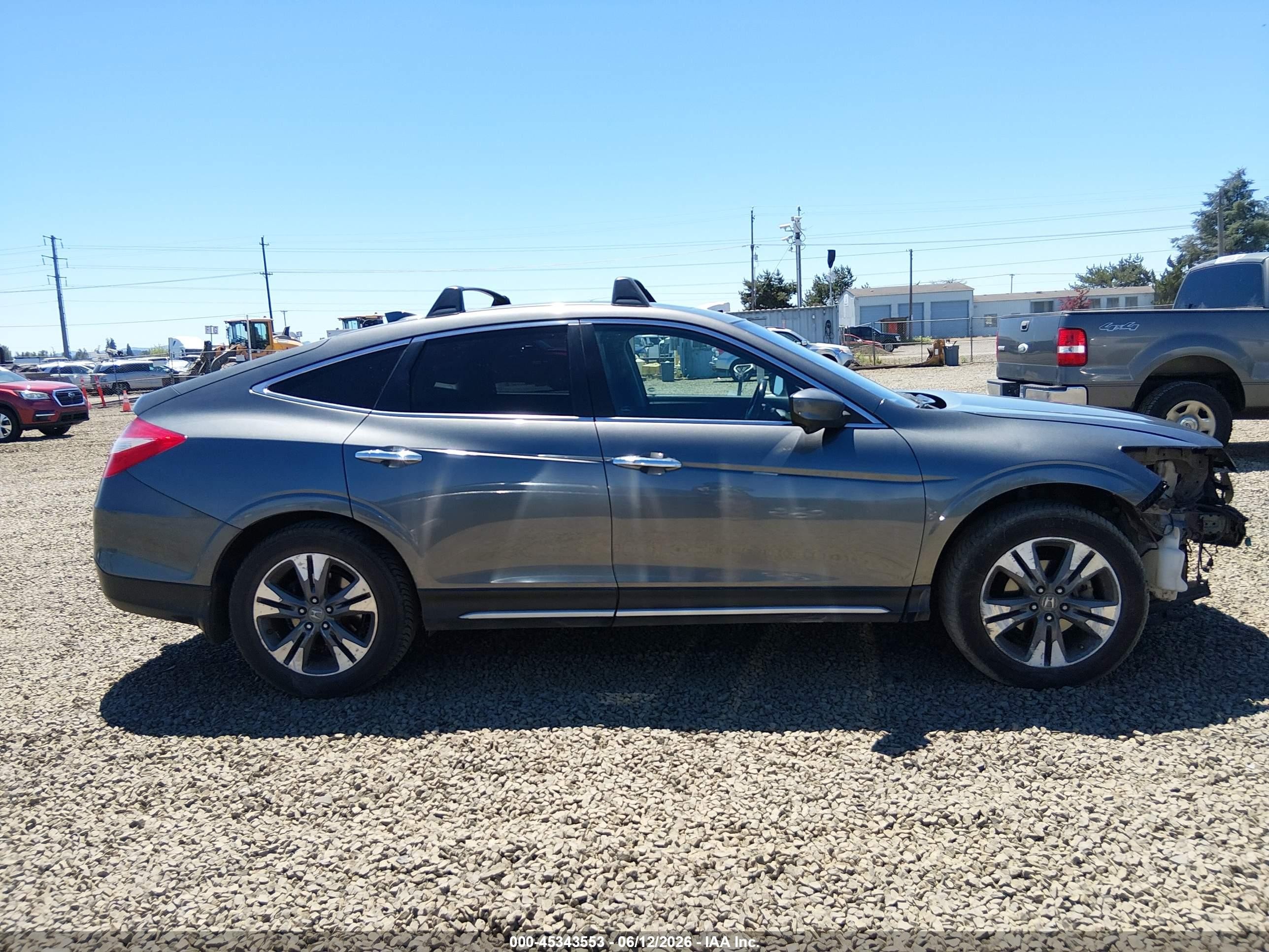 2014 Honda Crosstour Ex-l V6 Gray vin: 5J6TF2H53EL001750