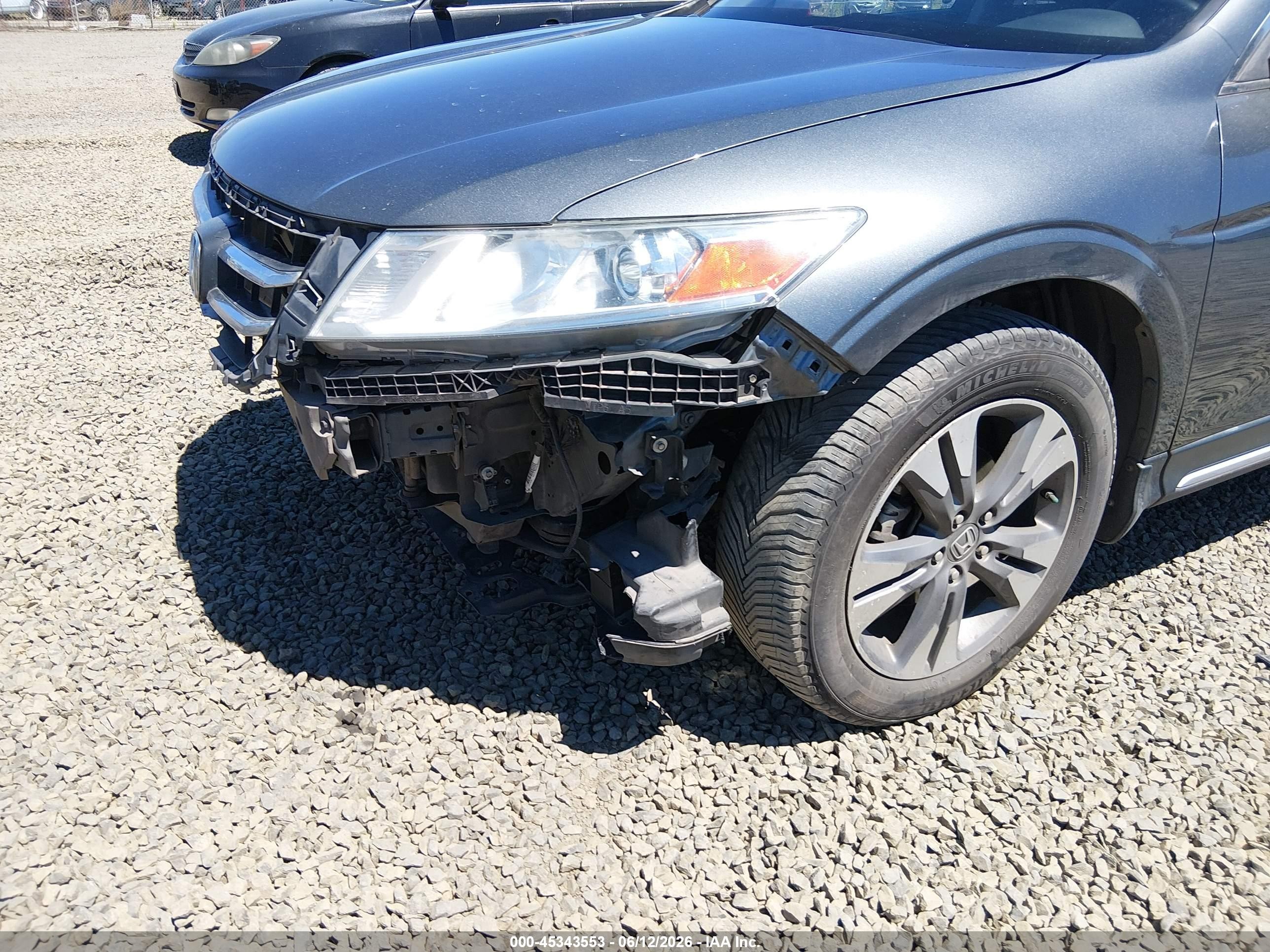 2014 Honda Crosstour Ex-l V6 Gray vin: 5J6TF2H53EL001750