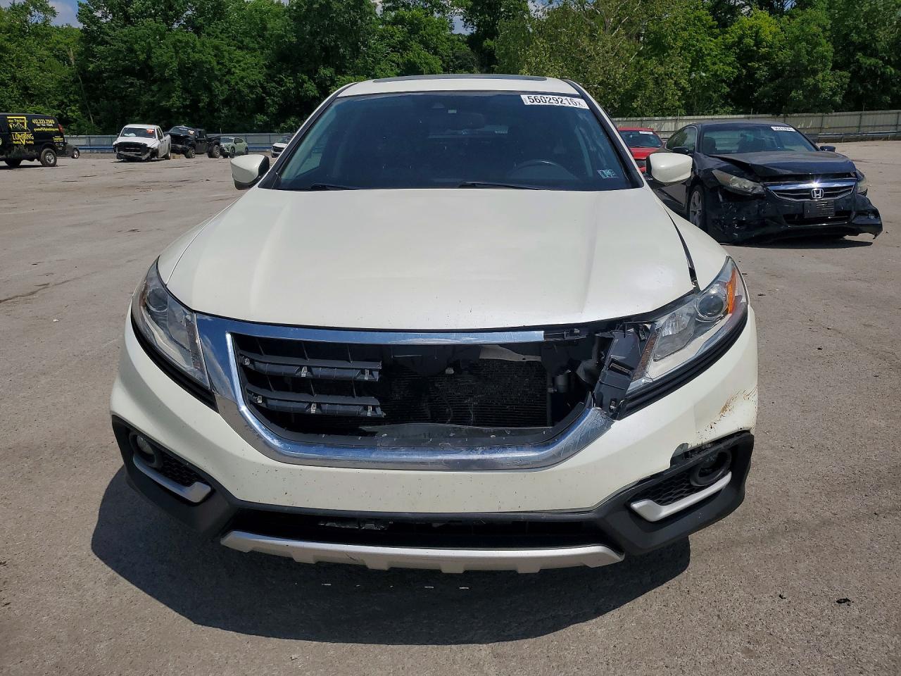 2015 Honda Crosstour Exl White vin: 5J6TF2H53FL000437