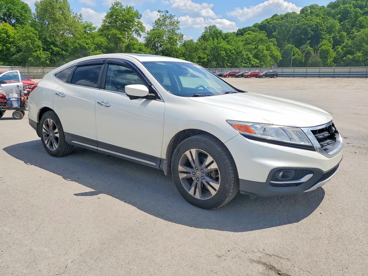 2015 Honda Crosstour Exl White vin: 5J6TF2H53FL000437
