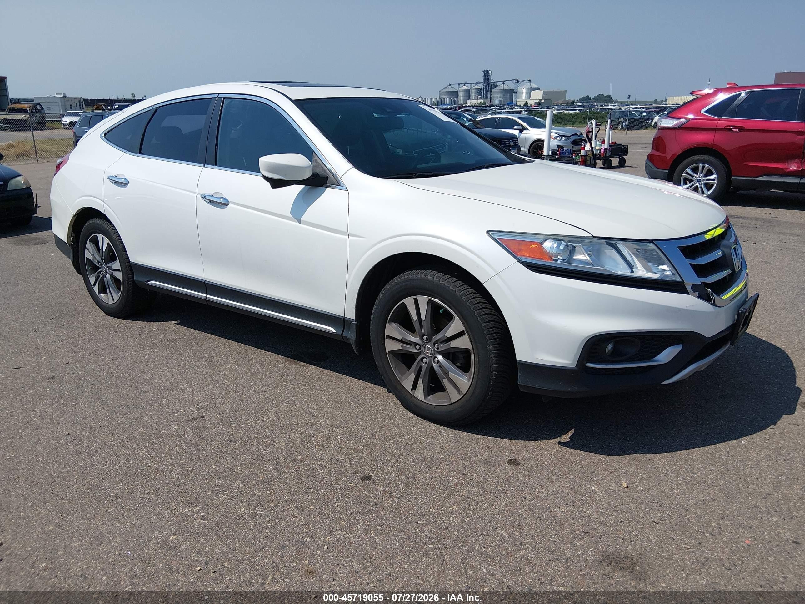 2015 Honda Crosstour Ex-l V6 White vin: 5J6TF2H53FL004312