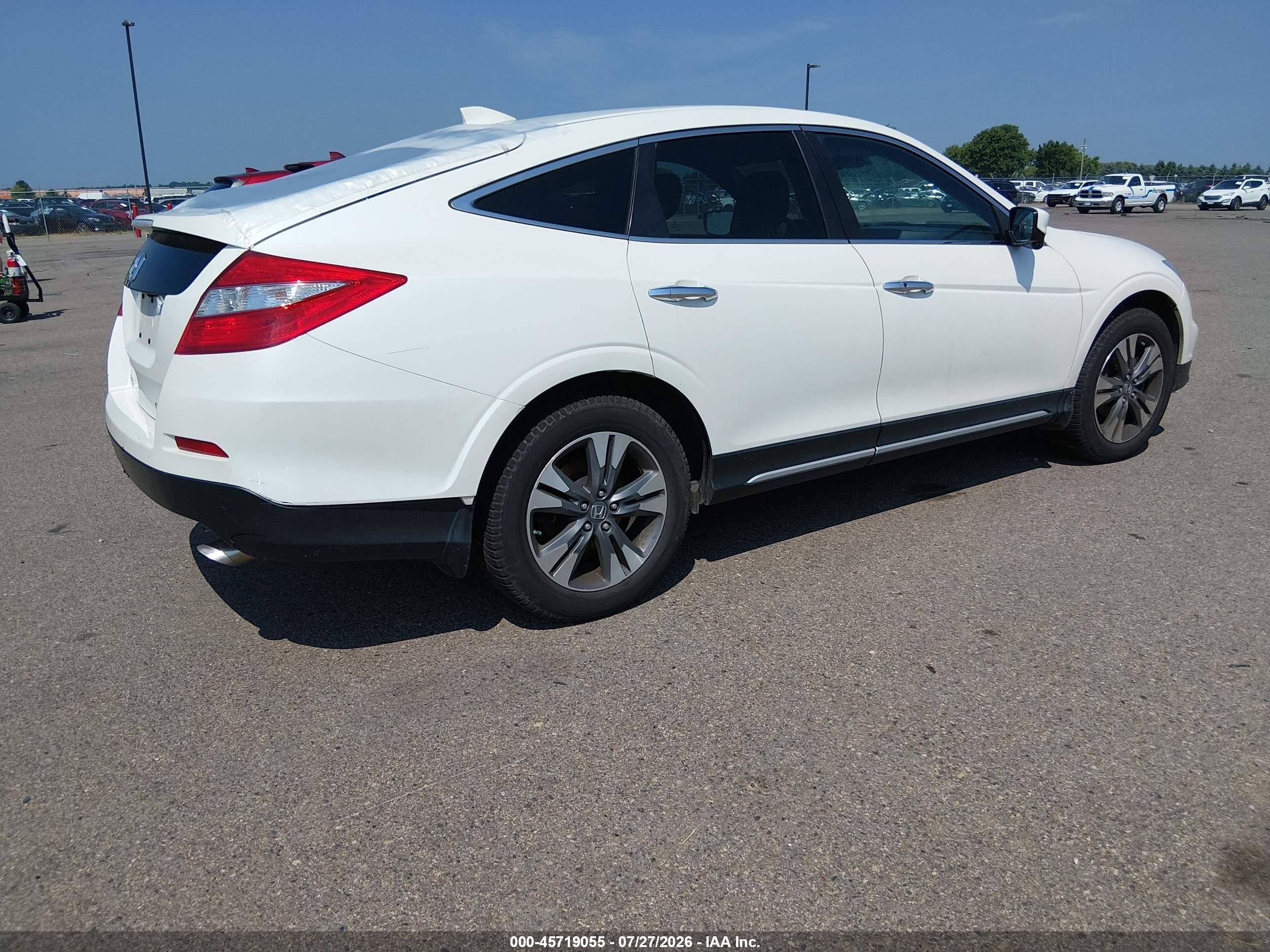 2015 Honda Crosstour Ex-l V6 White vin: 5J6TF2H53FL004312