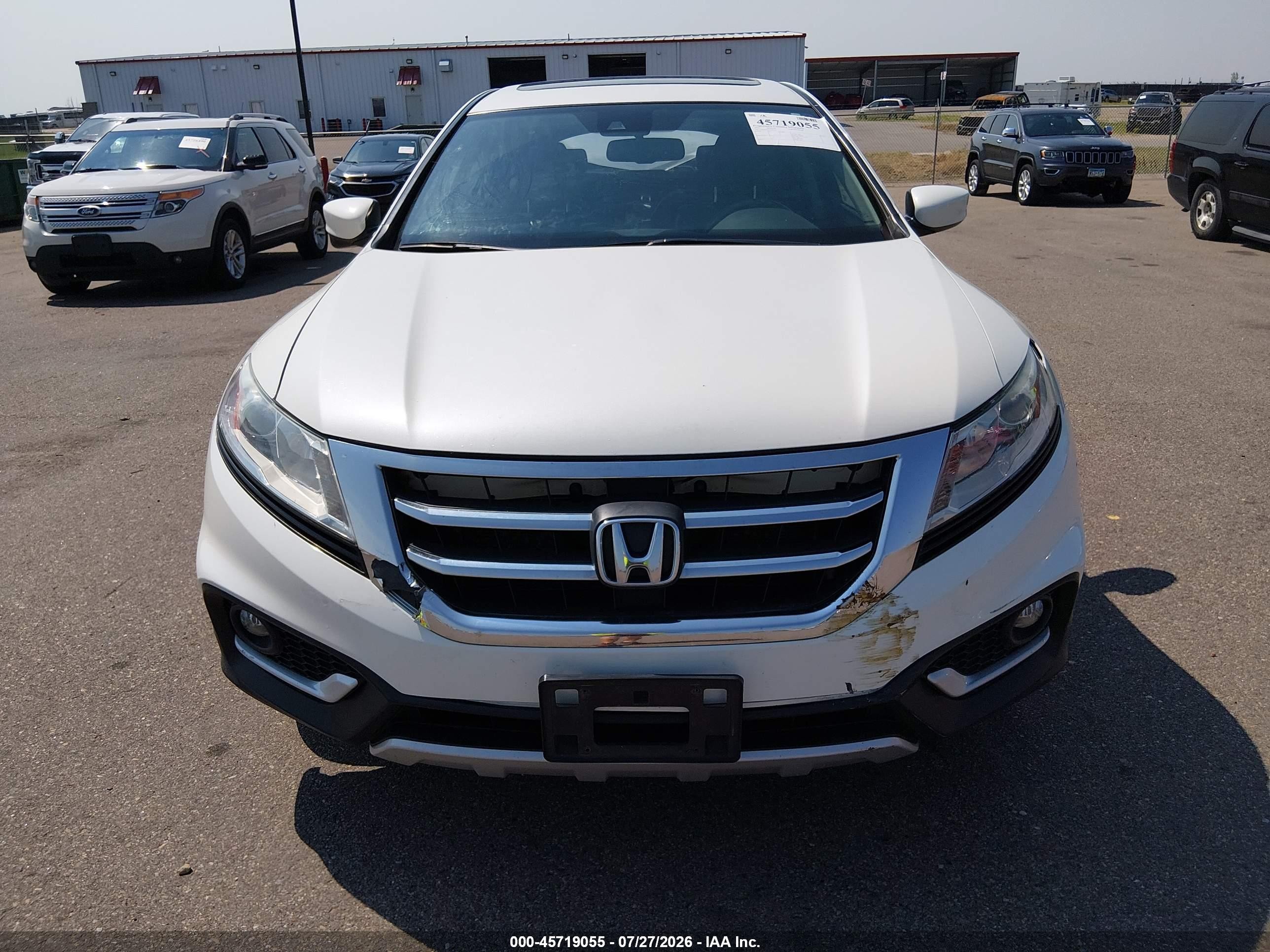 2015 Honda Crosstour Ex-l V6 White vin: 5J6TF2H53FL004312