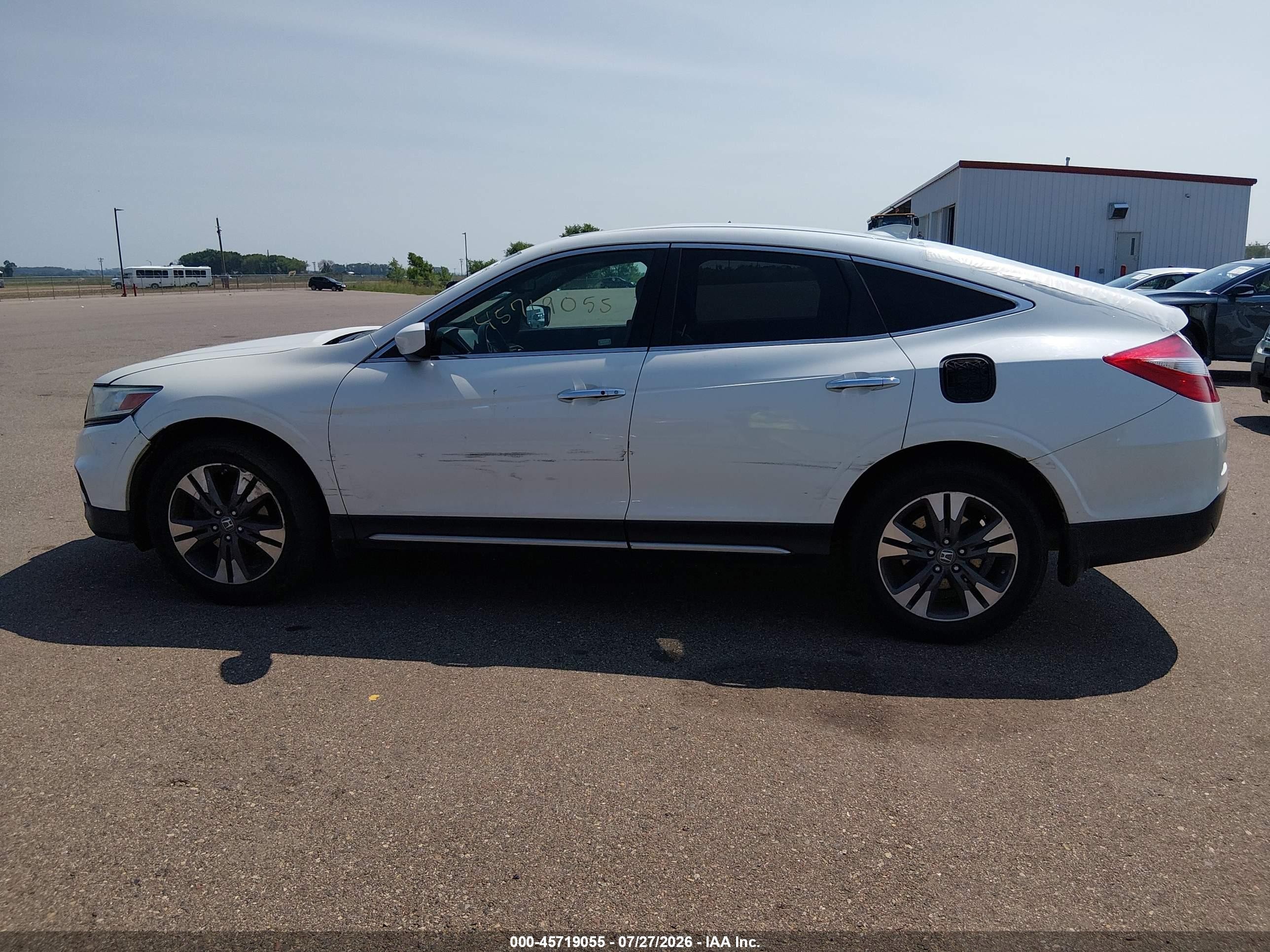 2015 Honda Crosstour Ex-l V6 White vin: 5J6TF2H53FL004312