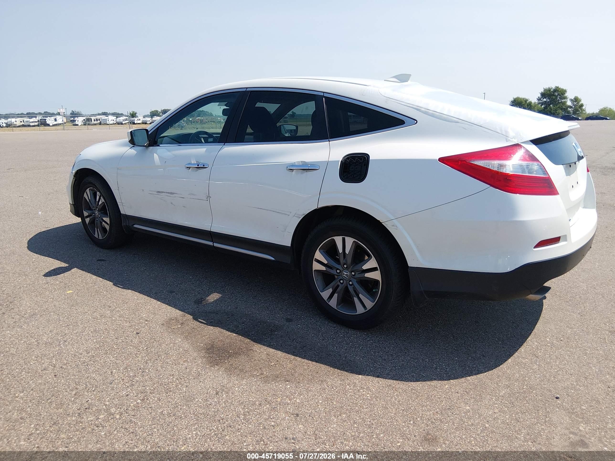 2015 Honda Crosstour Ex-l V6 White vin: 5J6TF2H53FL004312