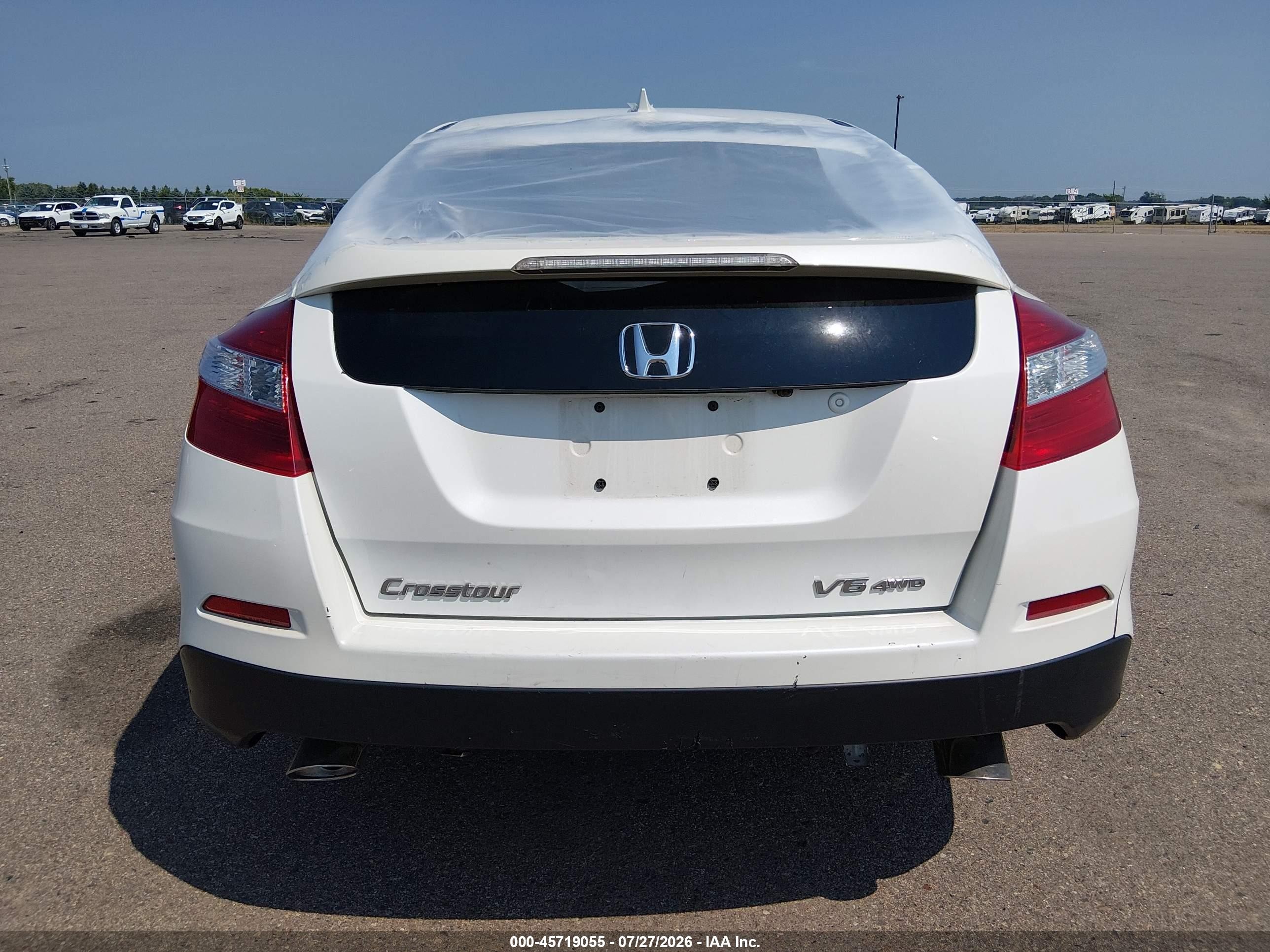 2015 Honda Crosstour Ex-l V6 White vin: 5J6TF2H53FL004312