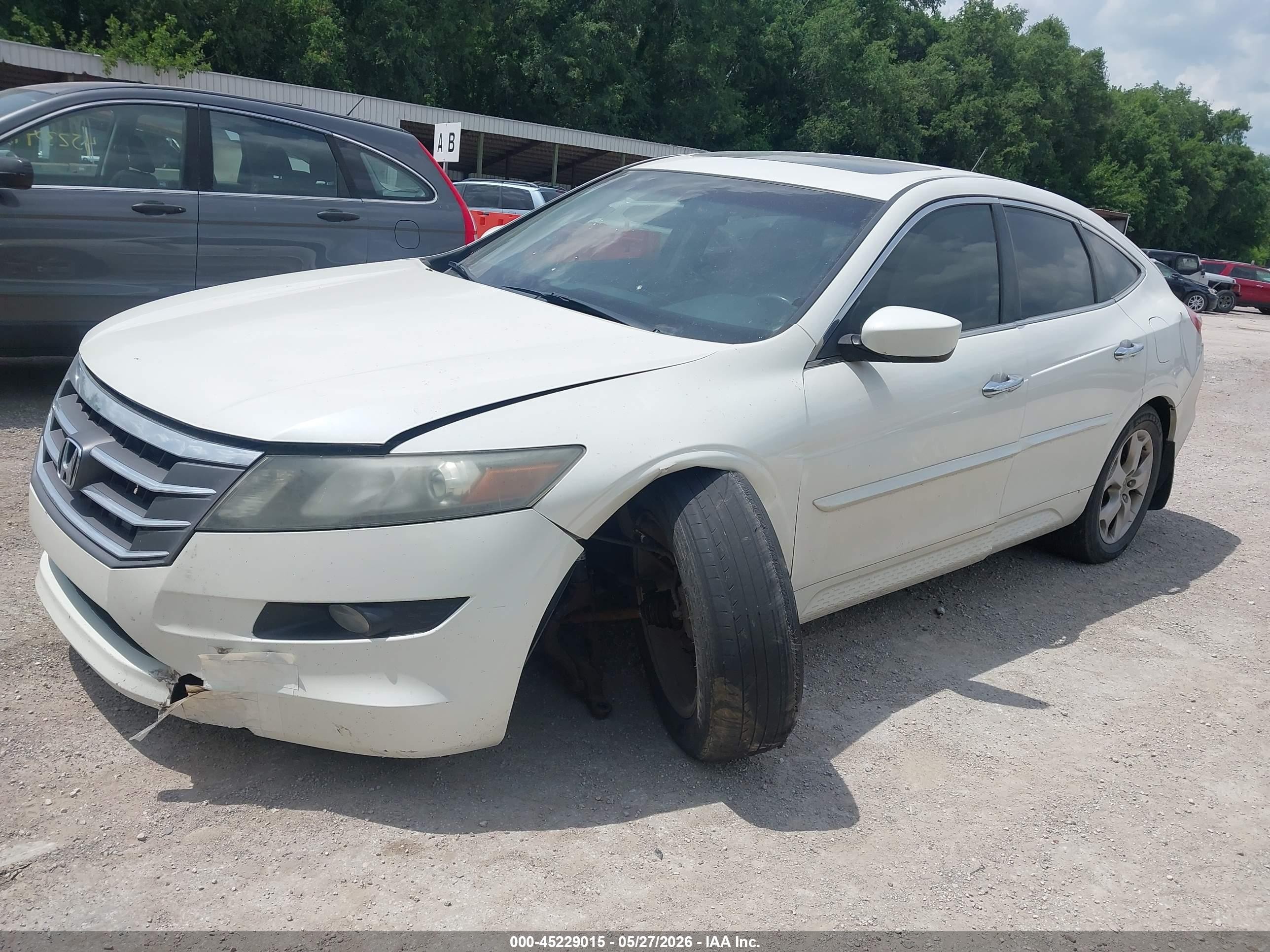 2010 Honda Accord Crosstour Ex-l White vin: 5J6TF2H54AL001007