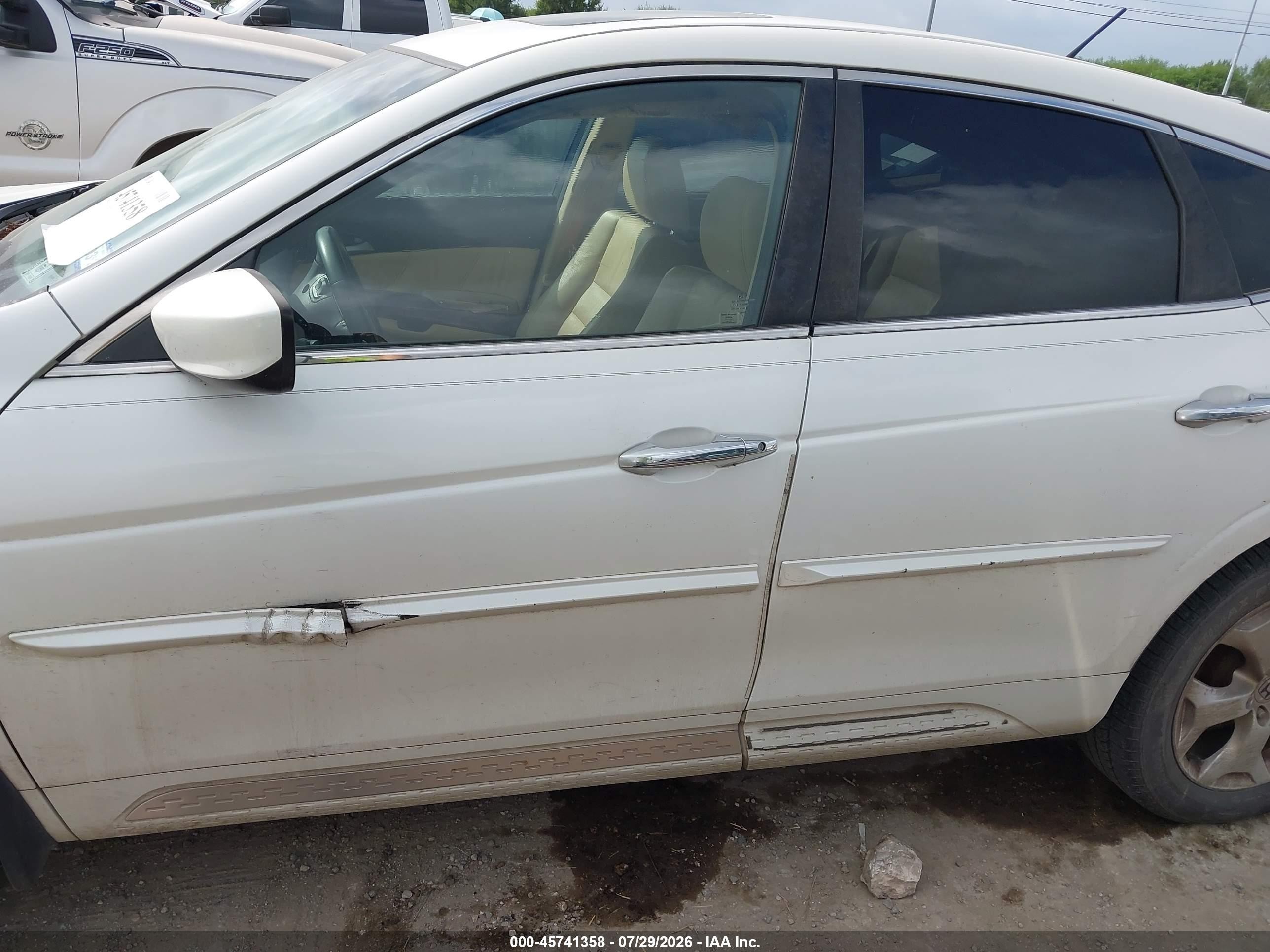 2012 Honda Crosstour Ex-l White vin: 5J6TF2H54CL008820