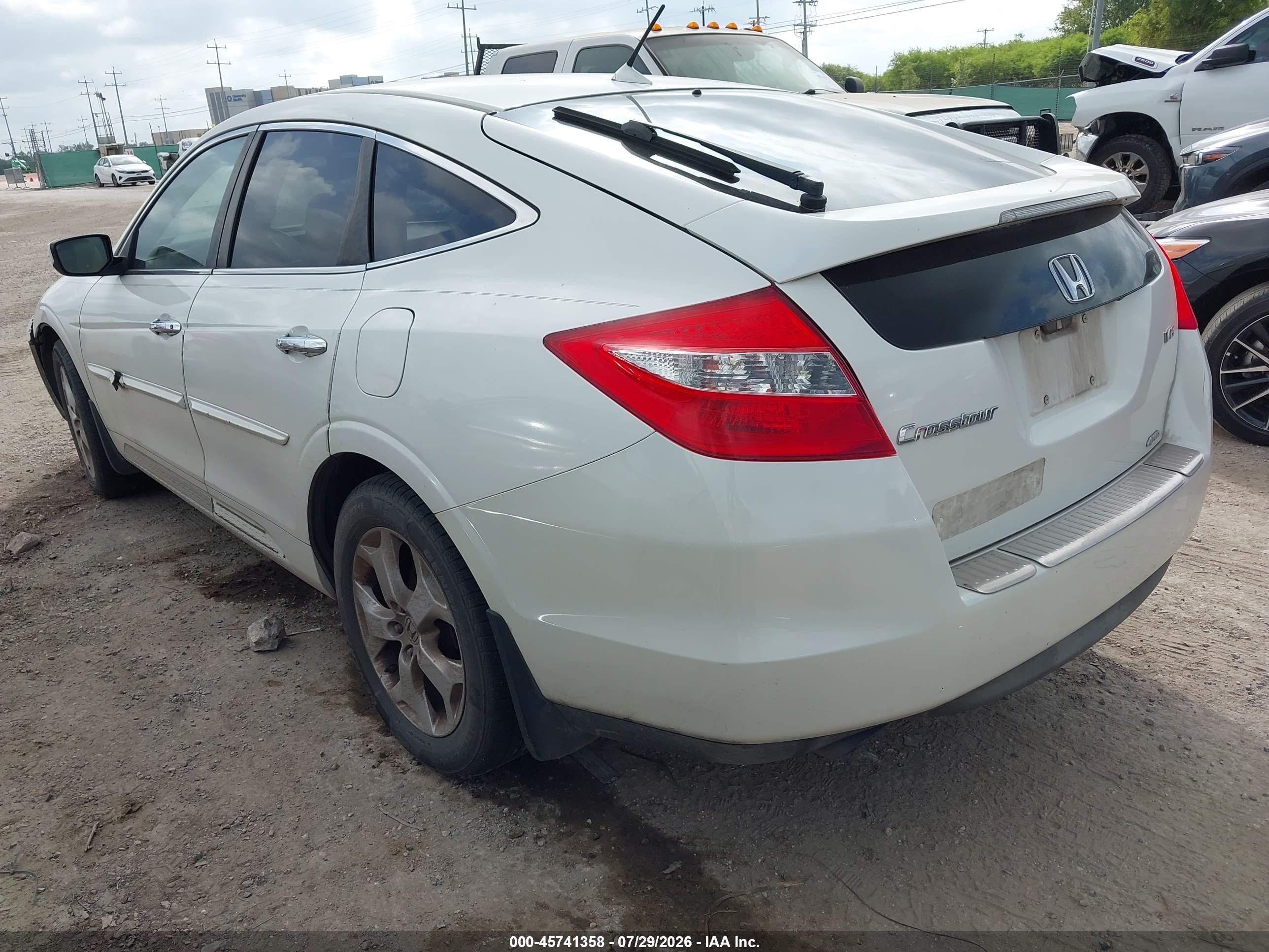 2012 Honda Crosstour Ex-l White vin: 5J6TF2H54CL008820
