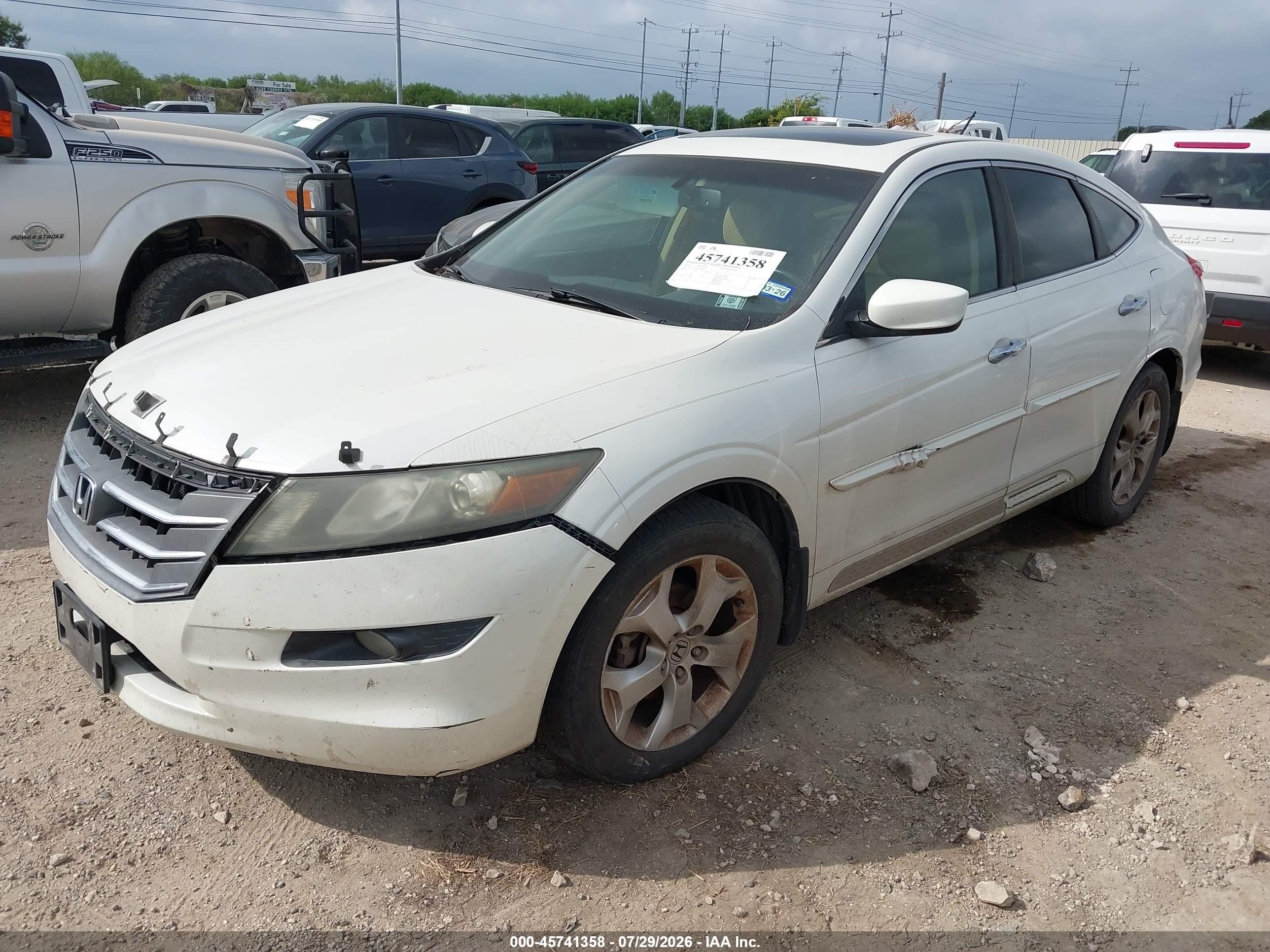 2012 Honda Crosstour Ex-l White vin: 5J6TF2H54CL008820