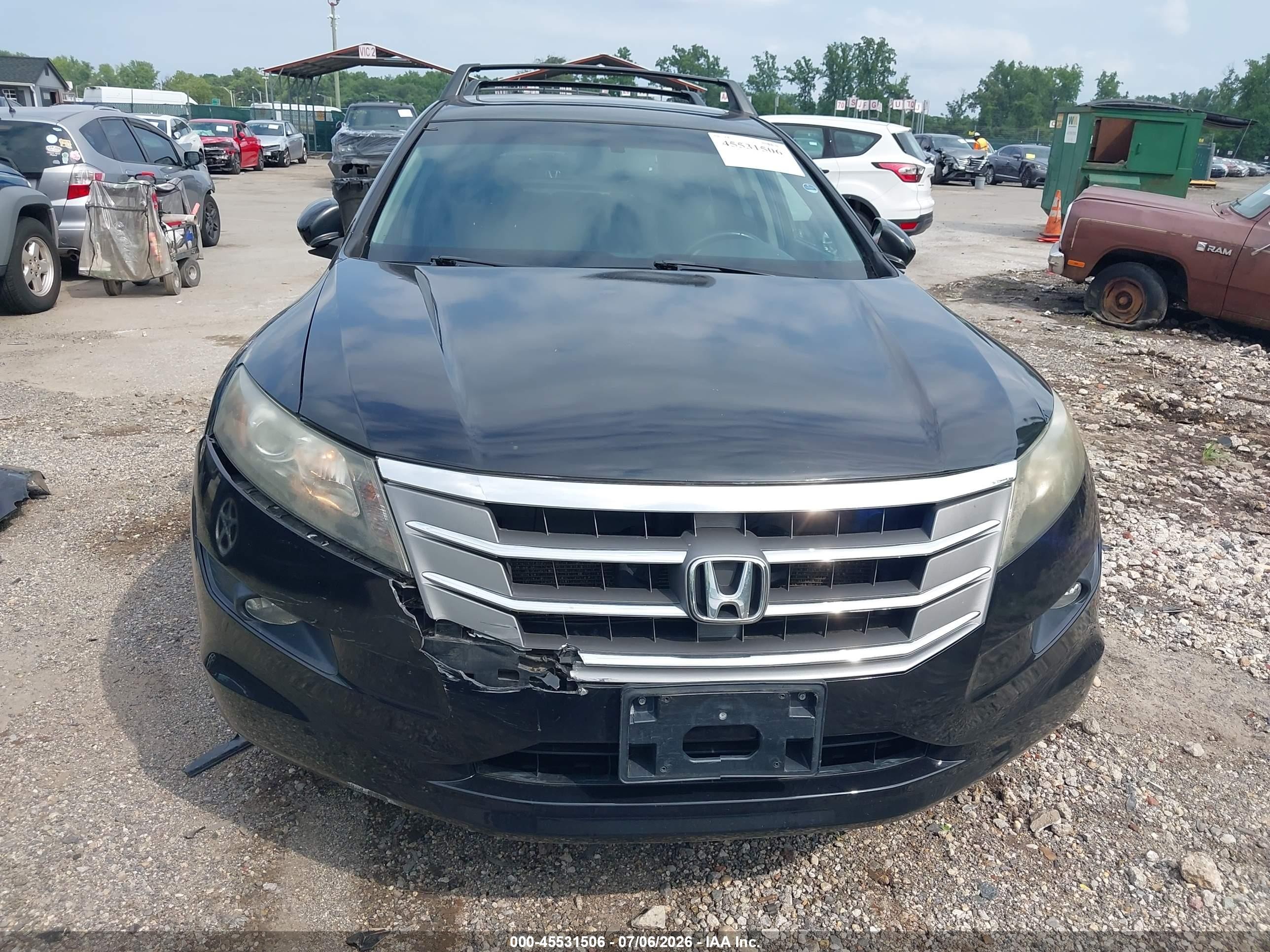 2012 Honda Crosstour Ex-l Black vin: 5J6TF2H54CL011961