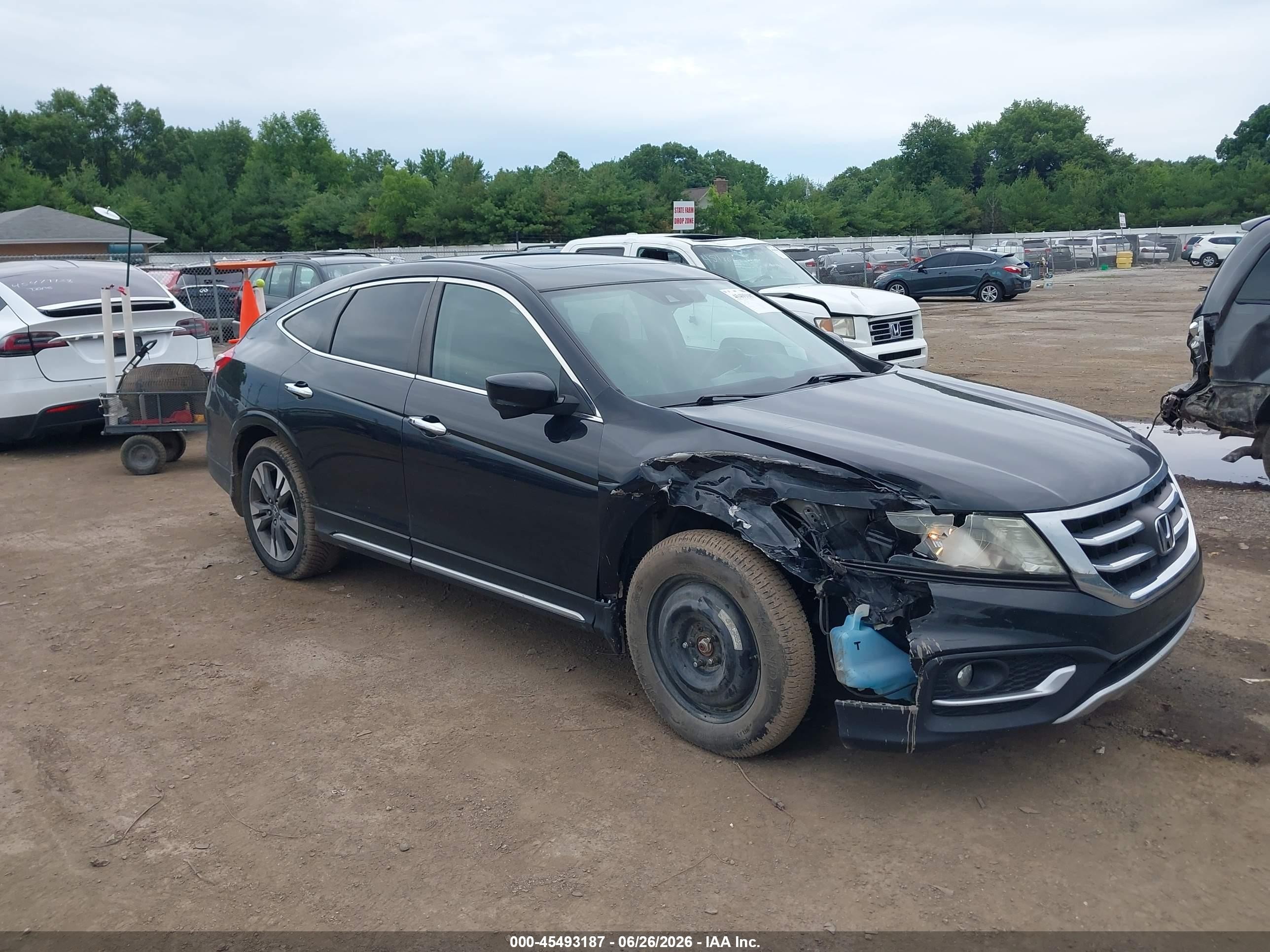 2014 Honda Crosstour Ex-l V6 Black vin: 5J6TF2H54EL000686