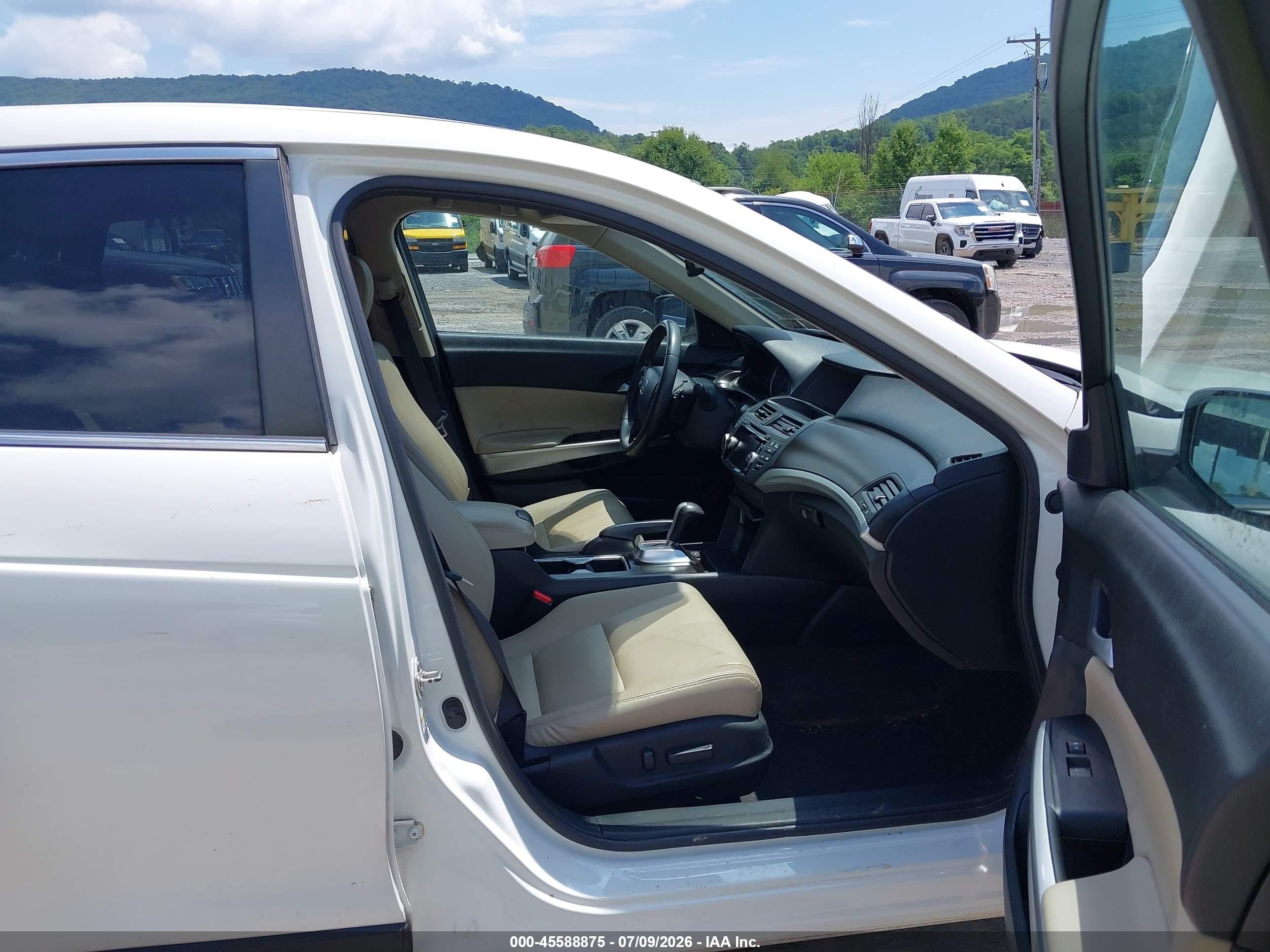 2014 Honda Crosstour Ex-l V6 White vin: 5J6TF2H54EL001773