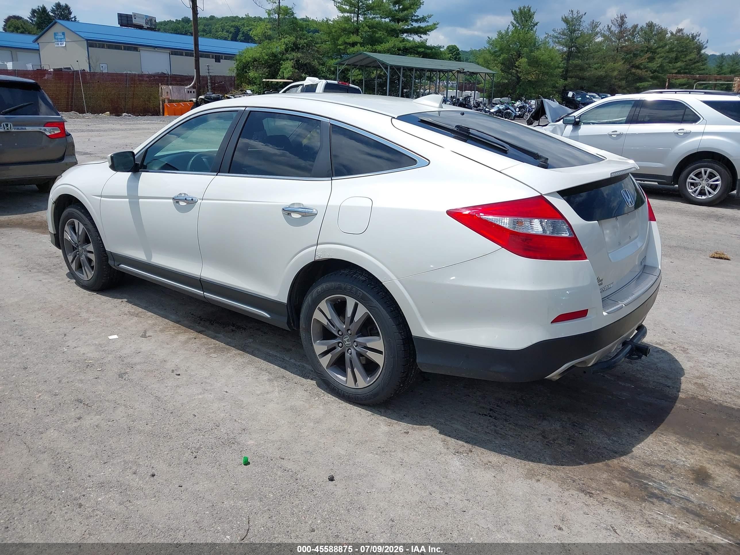 2014 Honda Crosstour Ex-l V6 White vin: 5J6TF2H54EL001773