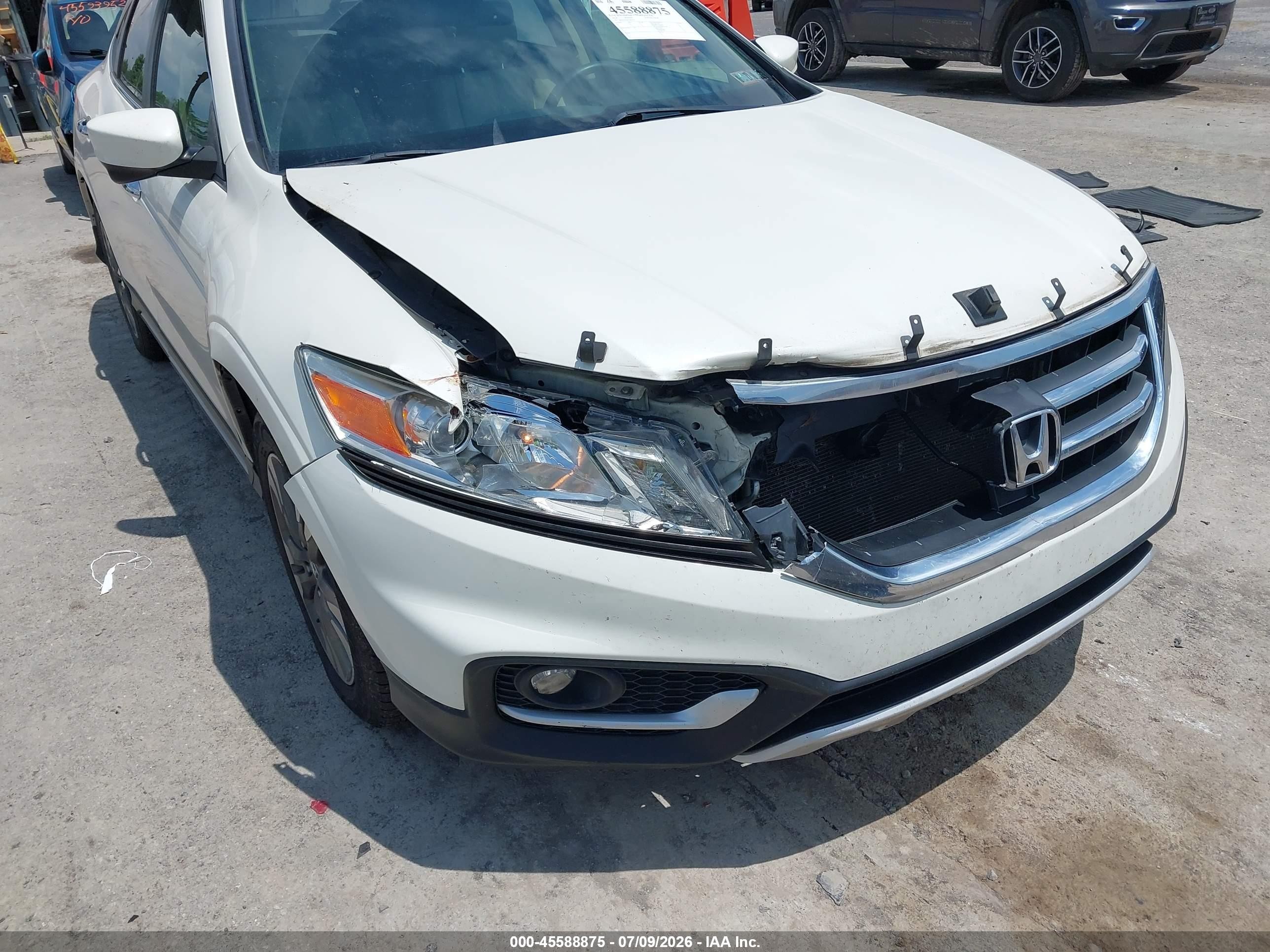 2014 Honda Crosstour Ex-l V6 White vin: 5J6TF2H54EL001773
