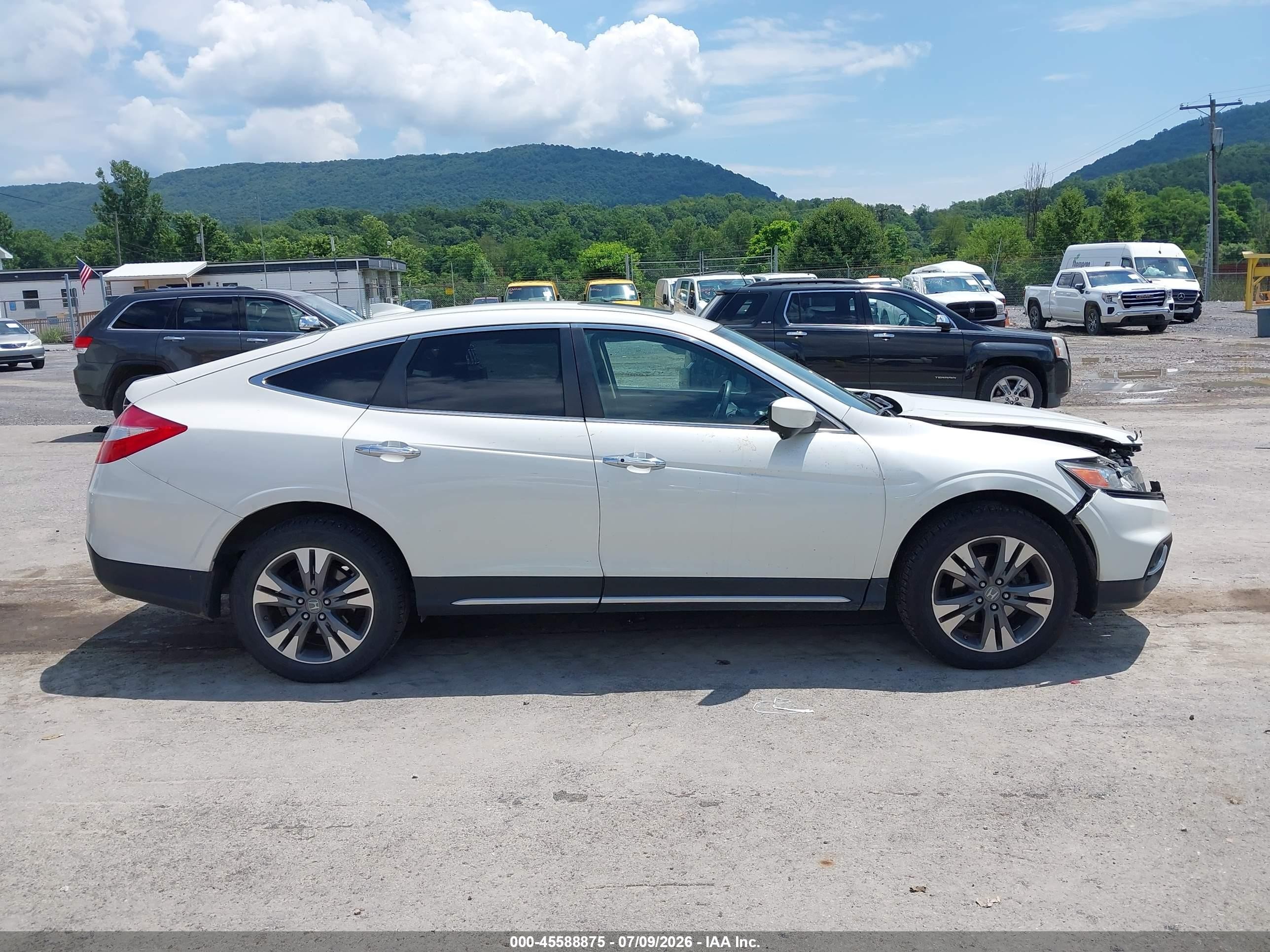 2014 Honda Crosstour Ex-l V6 White vin: 5J6TF2H54EL001773