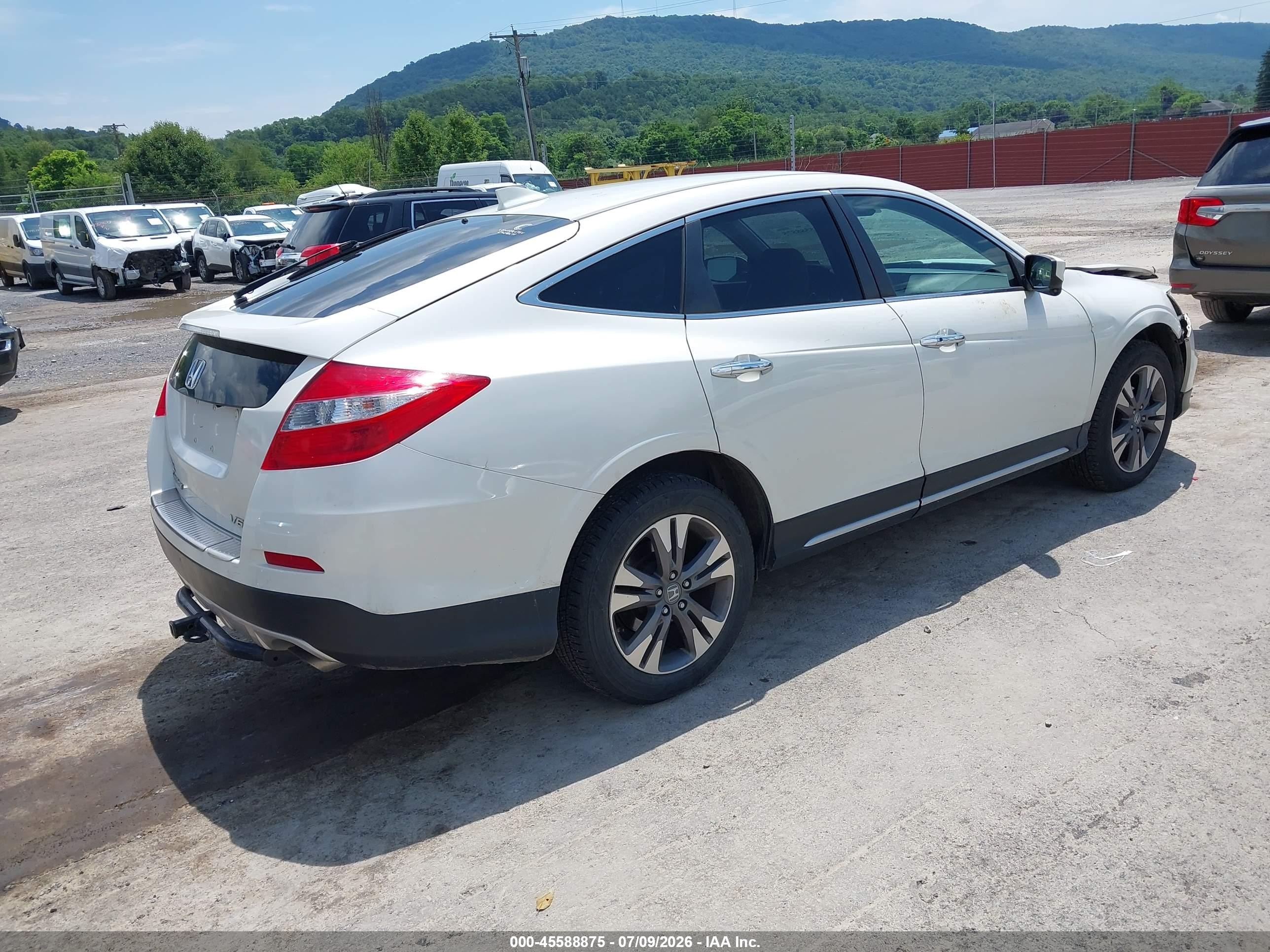 2014 Honda Crosstour Ex-l V6 White vin: 5J6TF2H54EL001773