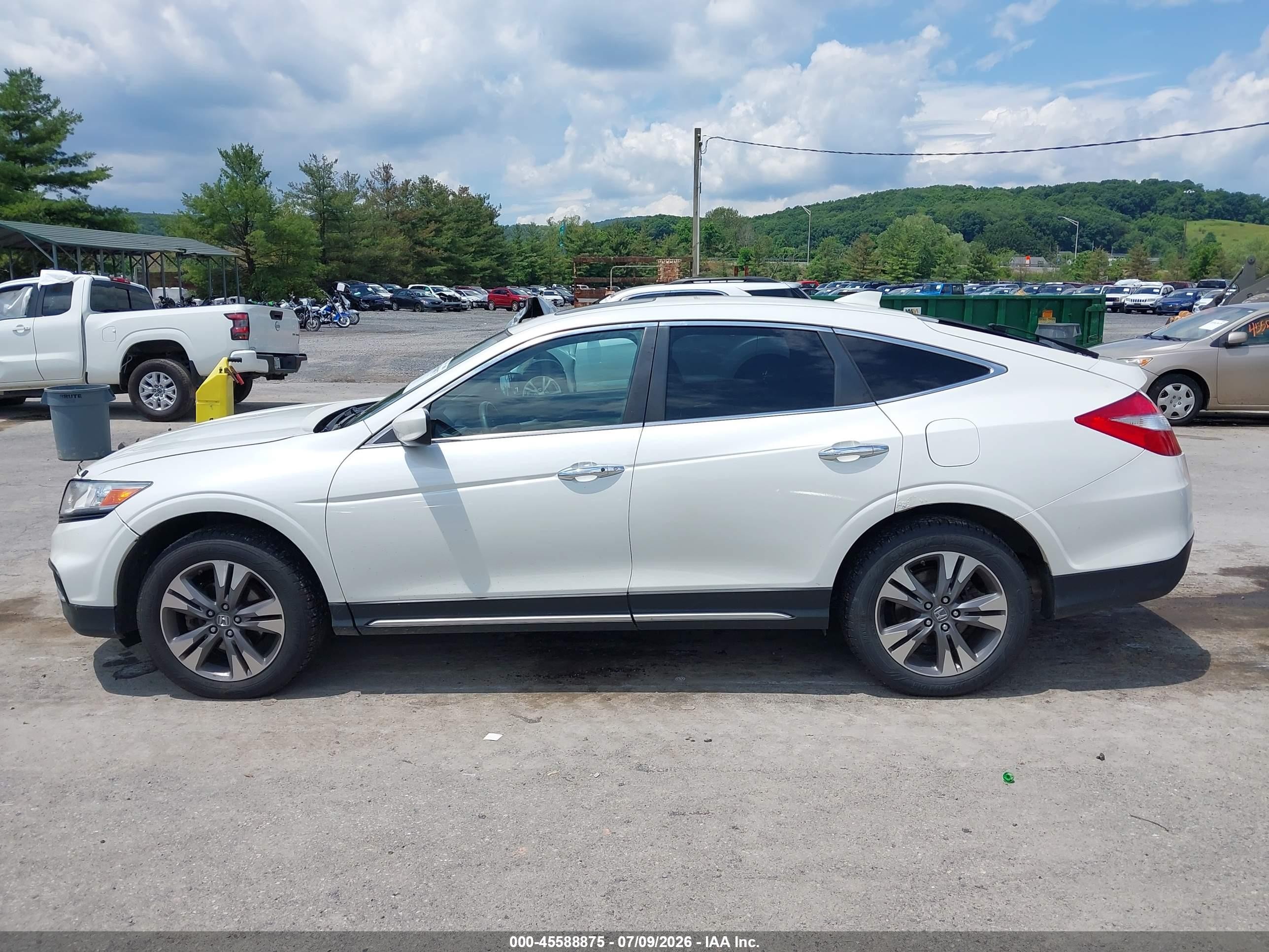 2014 Honda Crosstour Ex-l V6 White vin: 5J6TF2H54EL001773