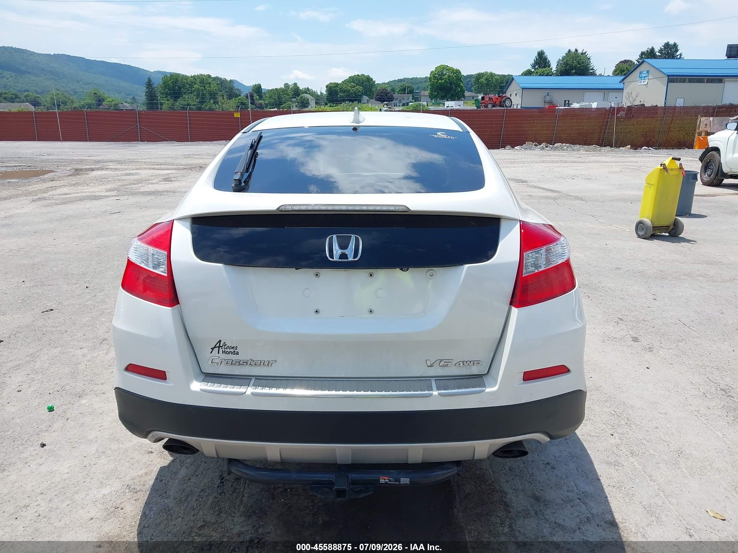 2014 Honda Crosstour Ex-l V6 White vin: 5J6TF2H54EL001773