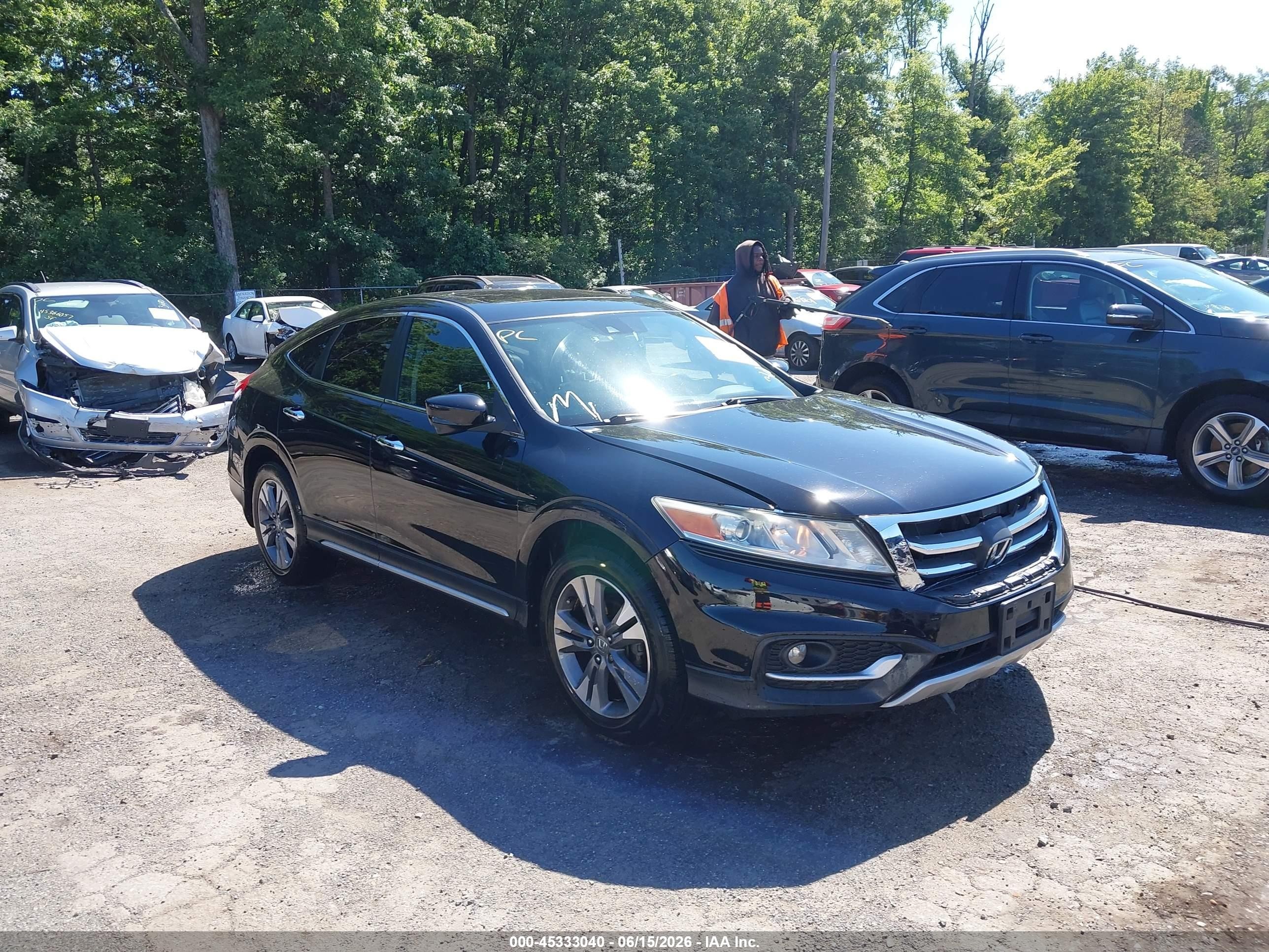 2015 Honda Crosstour Ex-l V6 Black vin: 5J6TF2H54FL002990