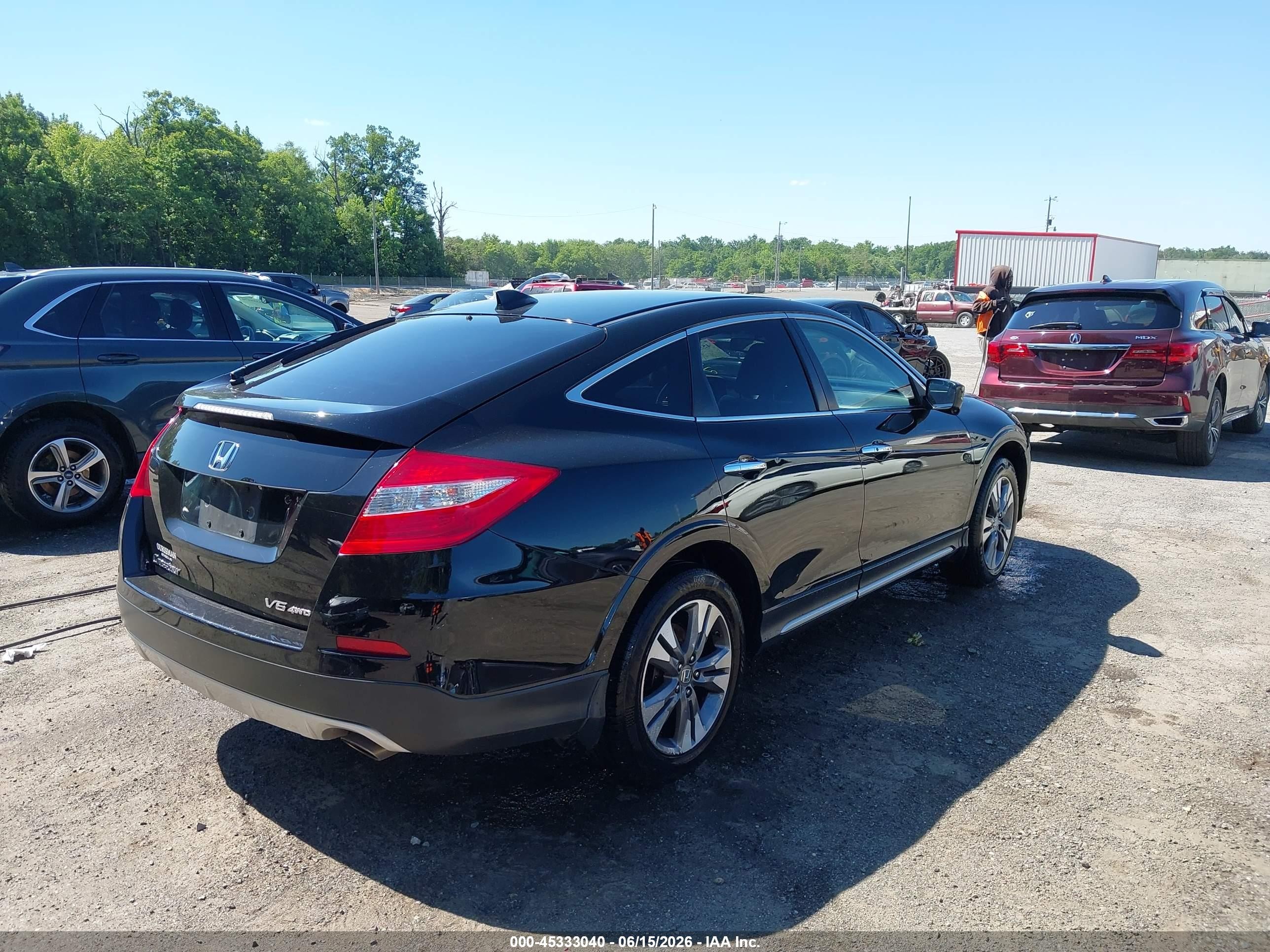 2015 Honda Crosstour Ex-l V6 Black vin: 5J6TF2H54FL002990