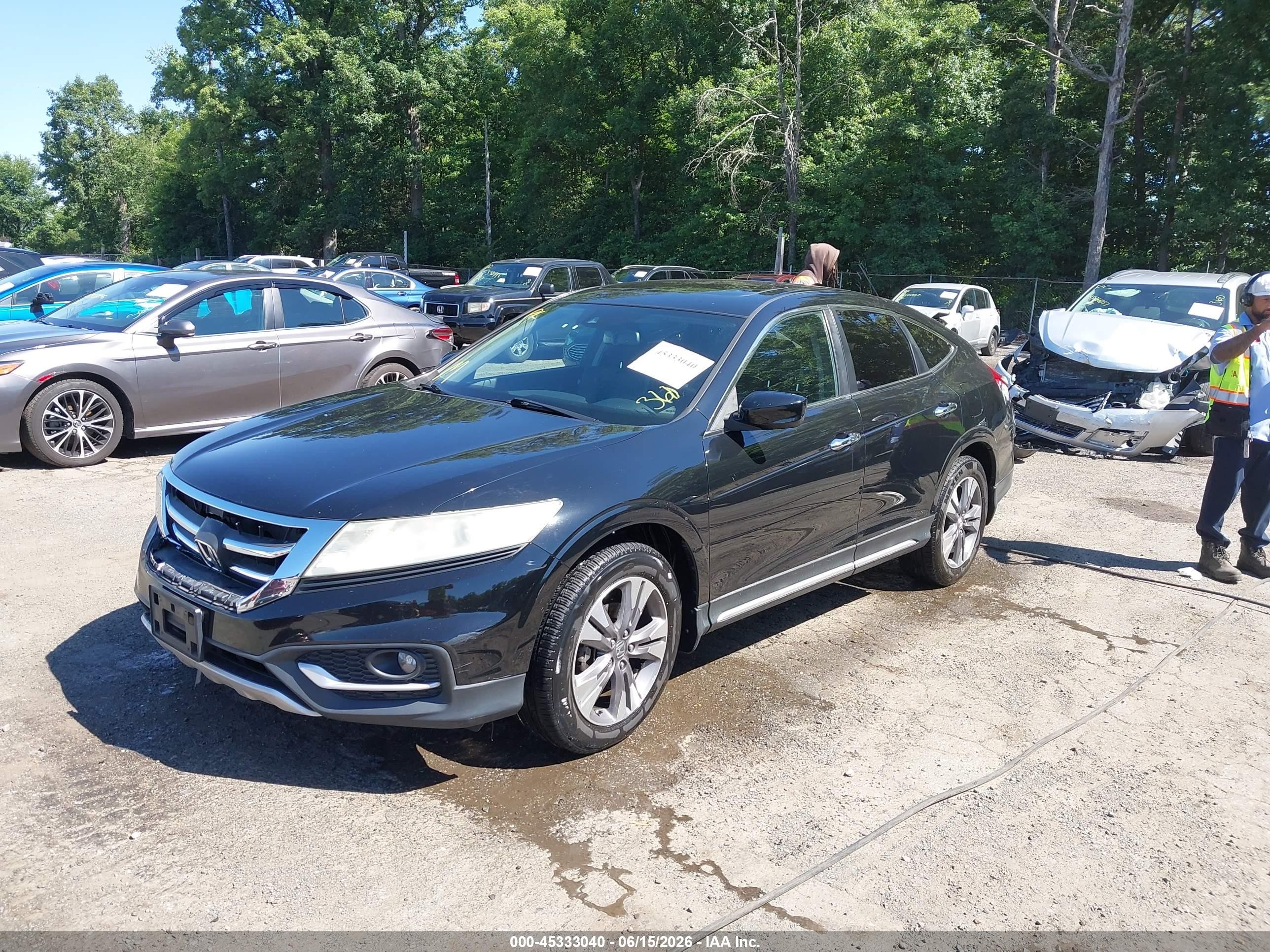 2015 Honda Crosstour Ex-l V6 Black vin: 5J6TF2H54FL002990