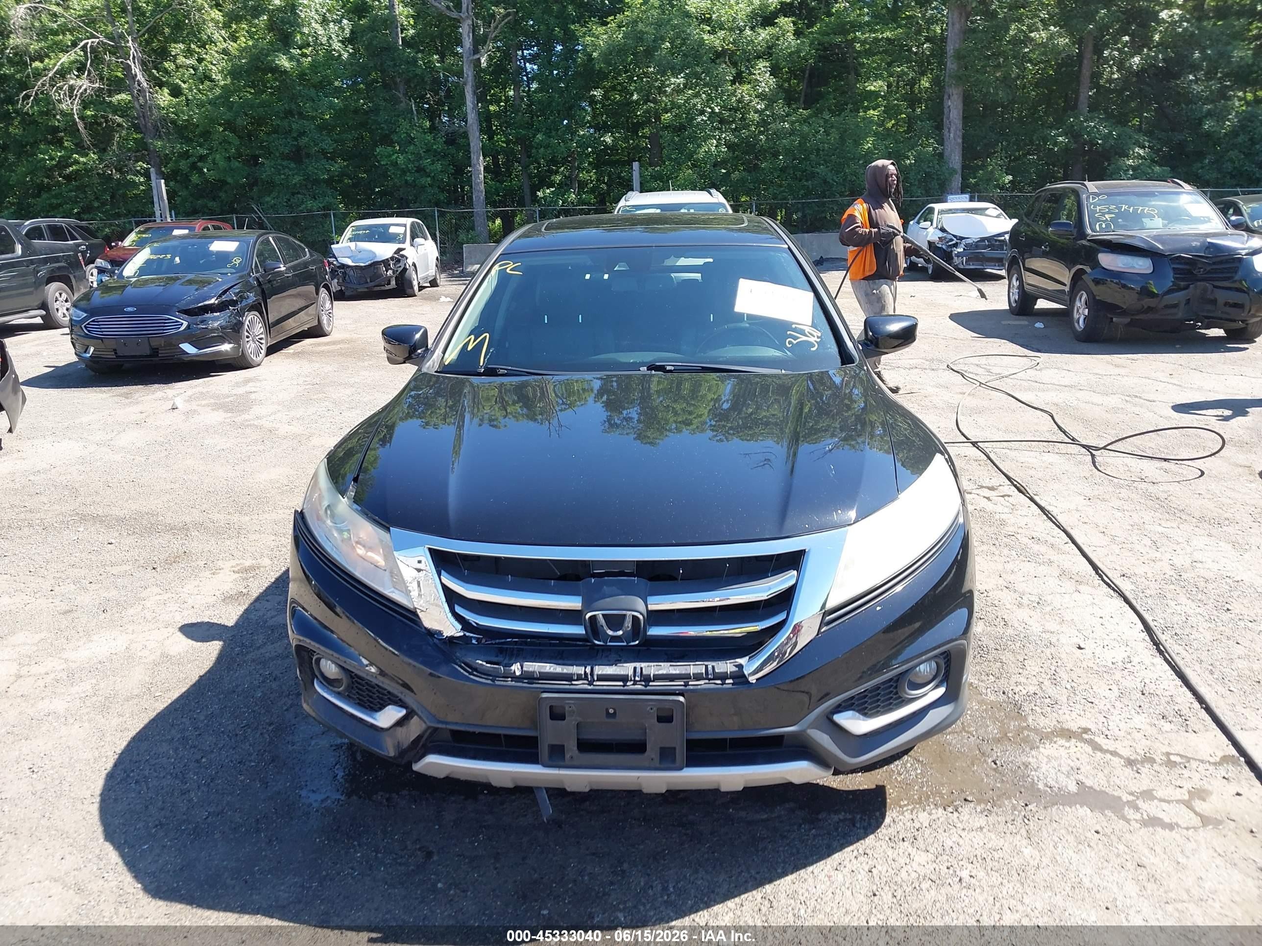 2015 Honda Crosstour Ex-l V6 Black vin: 5J6TF2H54FL002990