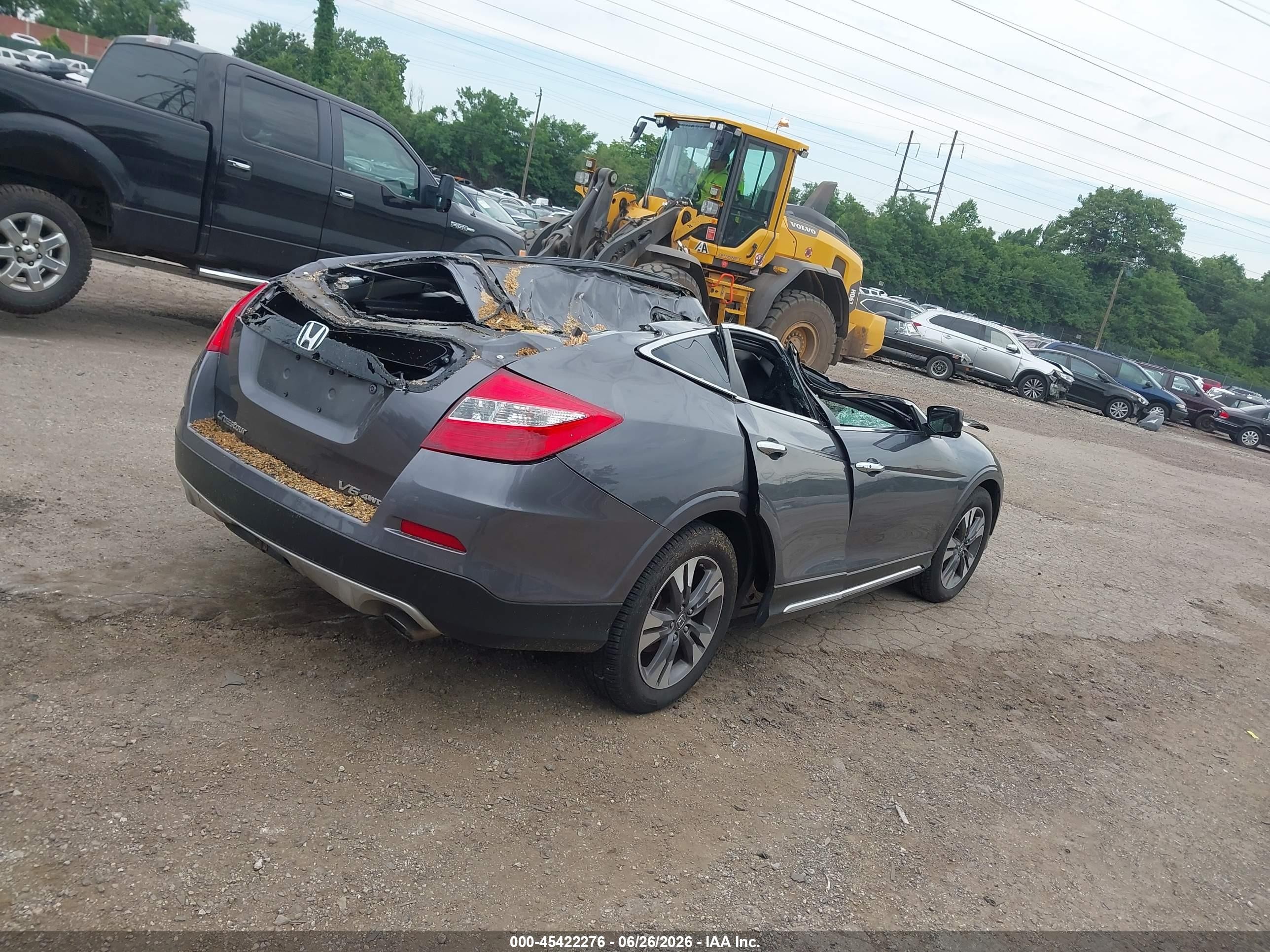 2015 Honda Crosstour Ex-l V6 Gray vin: 5J6TF2H54FL004092