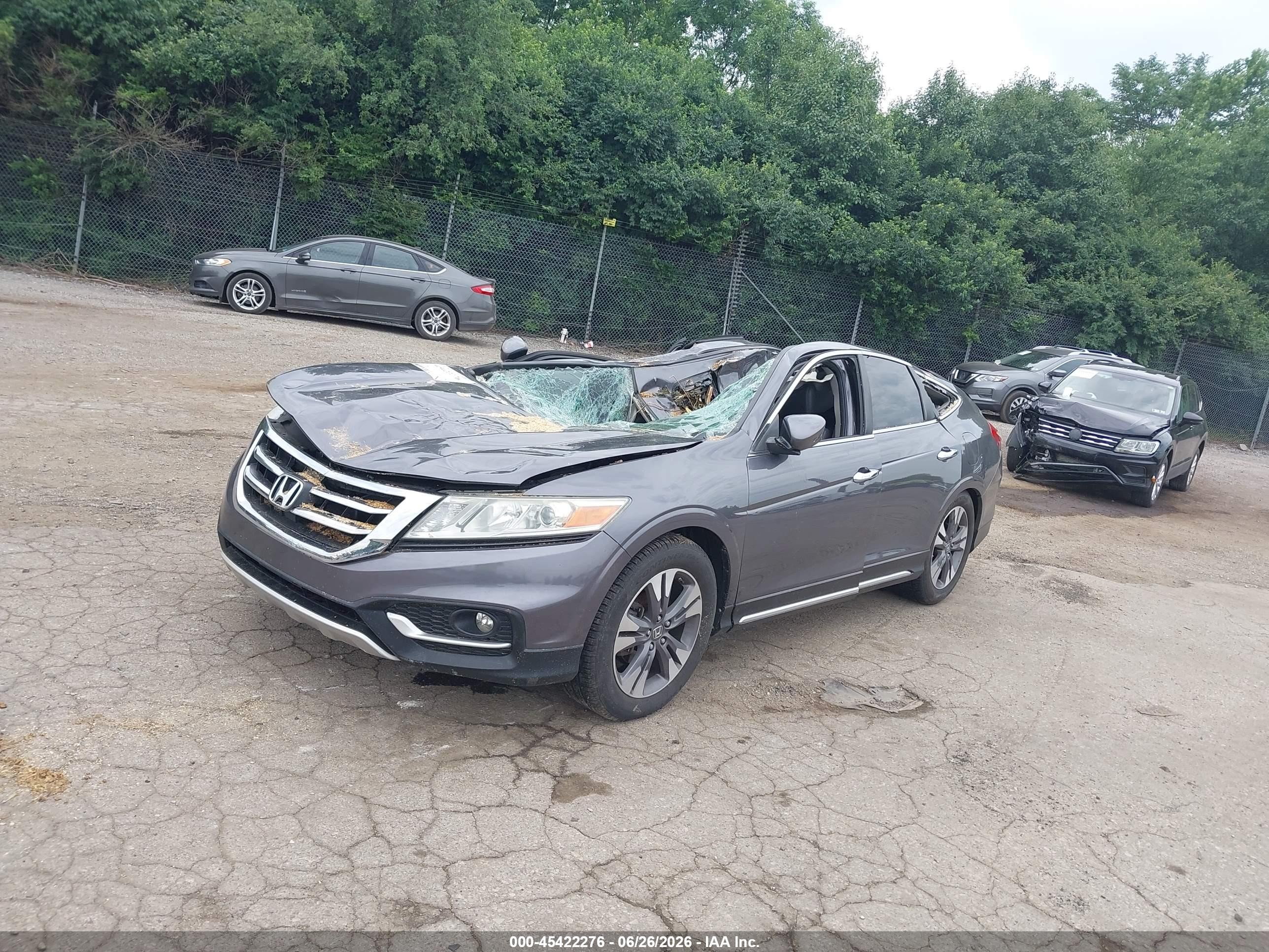 2015 Honda Crosstour Ex-l V6 Gray vin: 5J6TF2H54FL004092