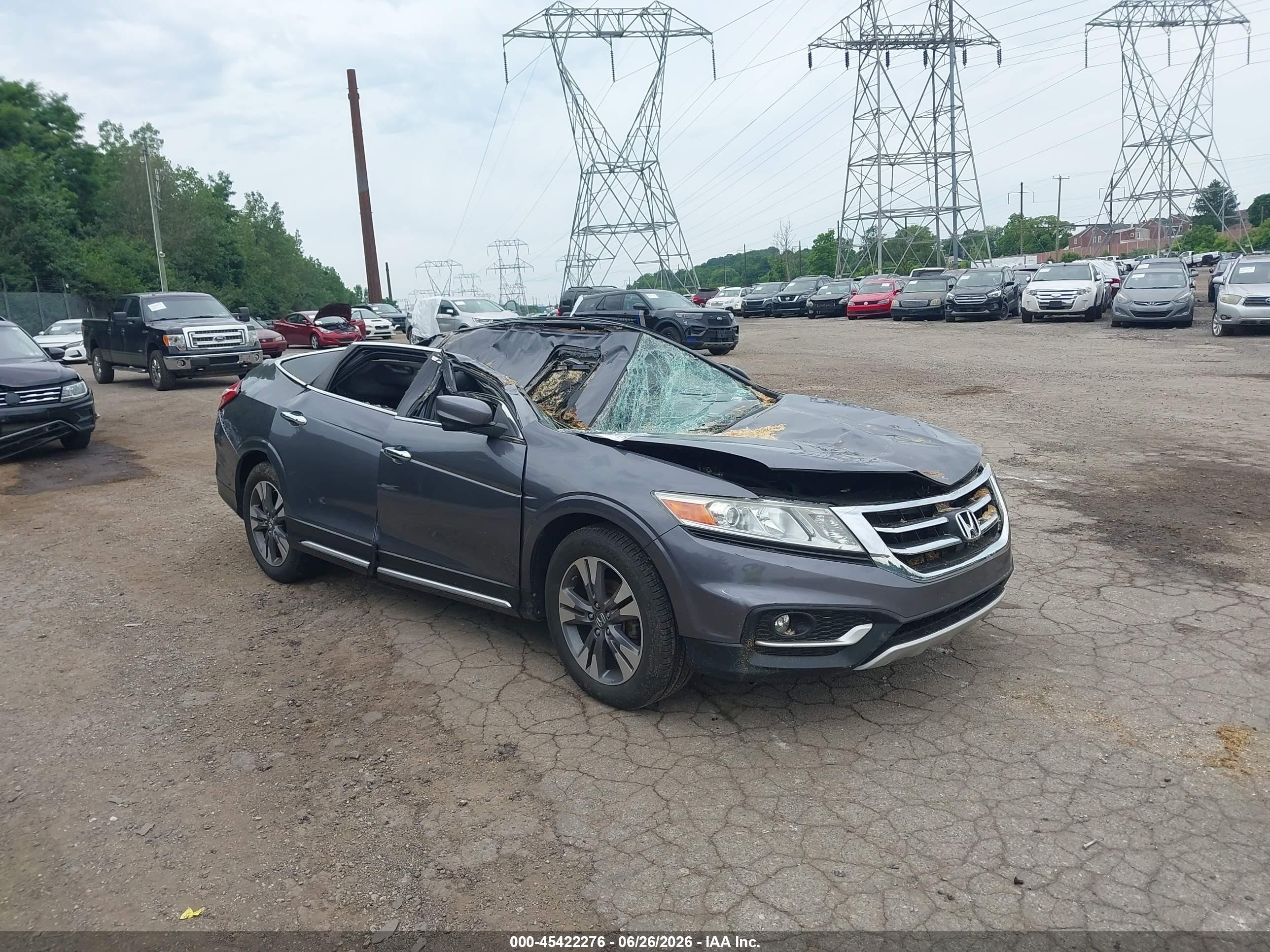 2015 Honda Crosstour Ex-l V6 Gray vin: 5J6TF2H54FL004092